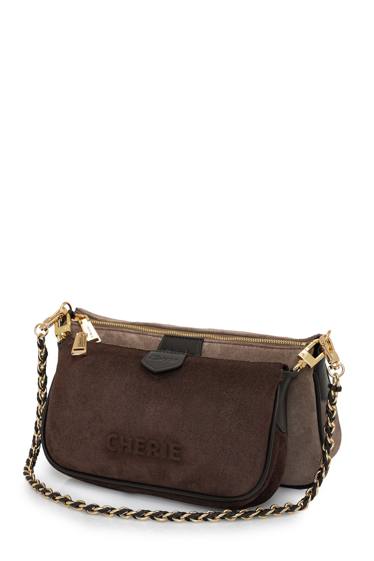 Lovita suede taupe/brown