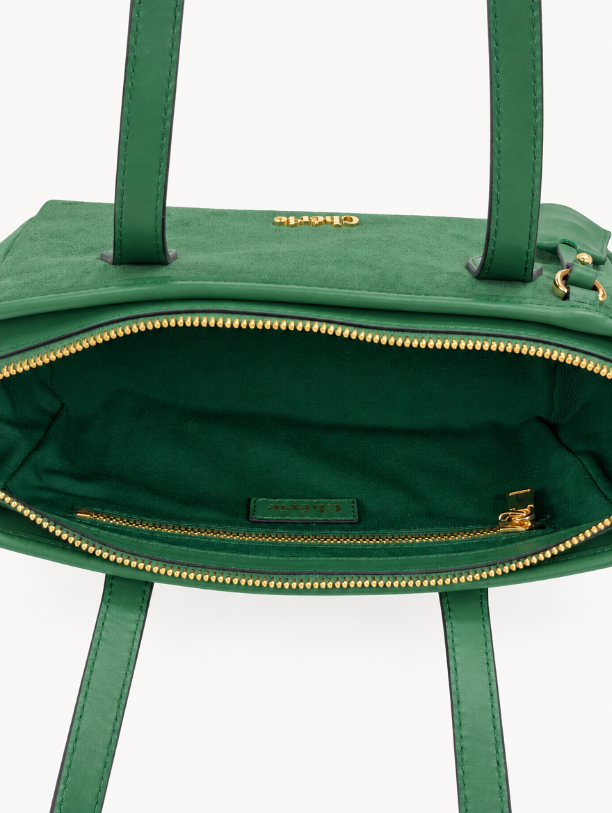 RACHEL SHOULDER - GREEN SUEDE