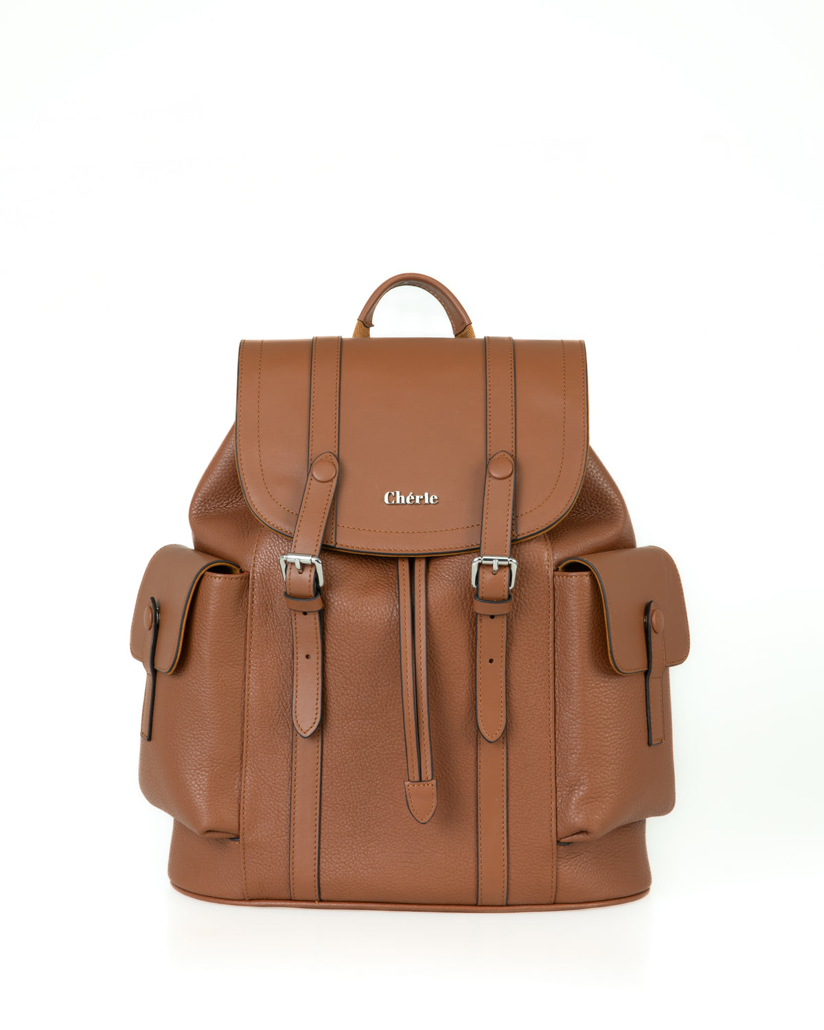 cosby cinammon sands leather backpack