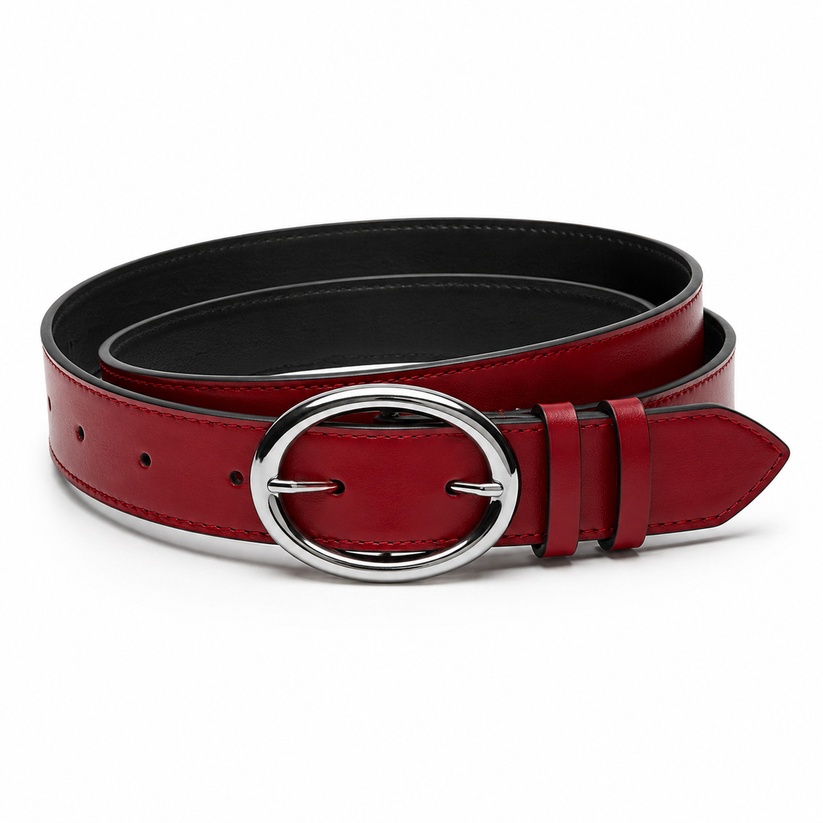 Serena Belt - Kırmızı Deri