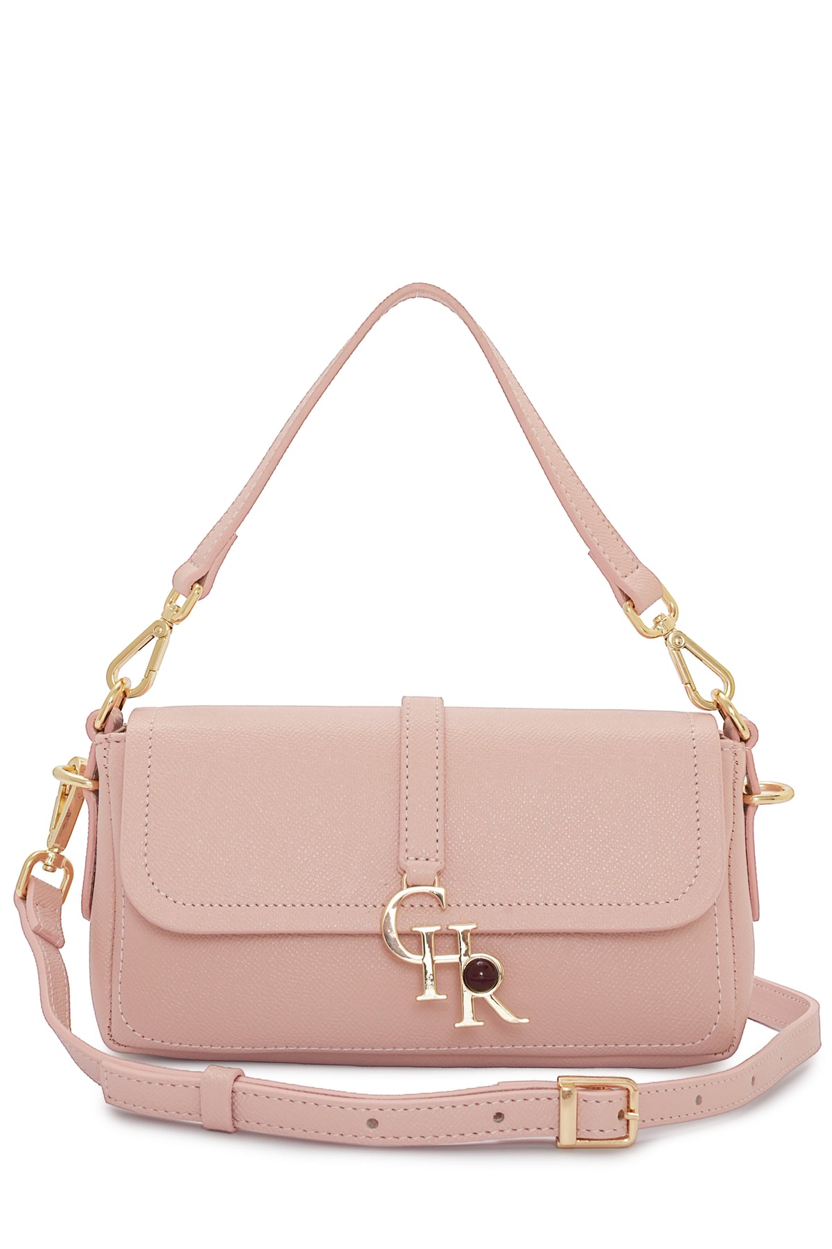 Stella - Pink Vegan Leather Mini Shoulder Bag