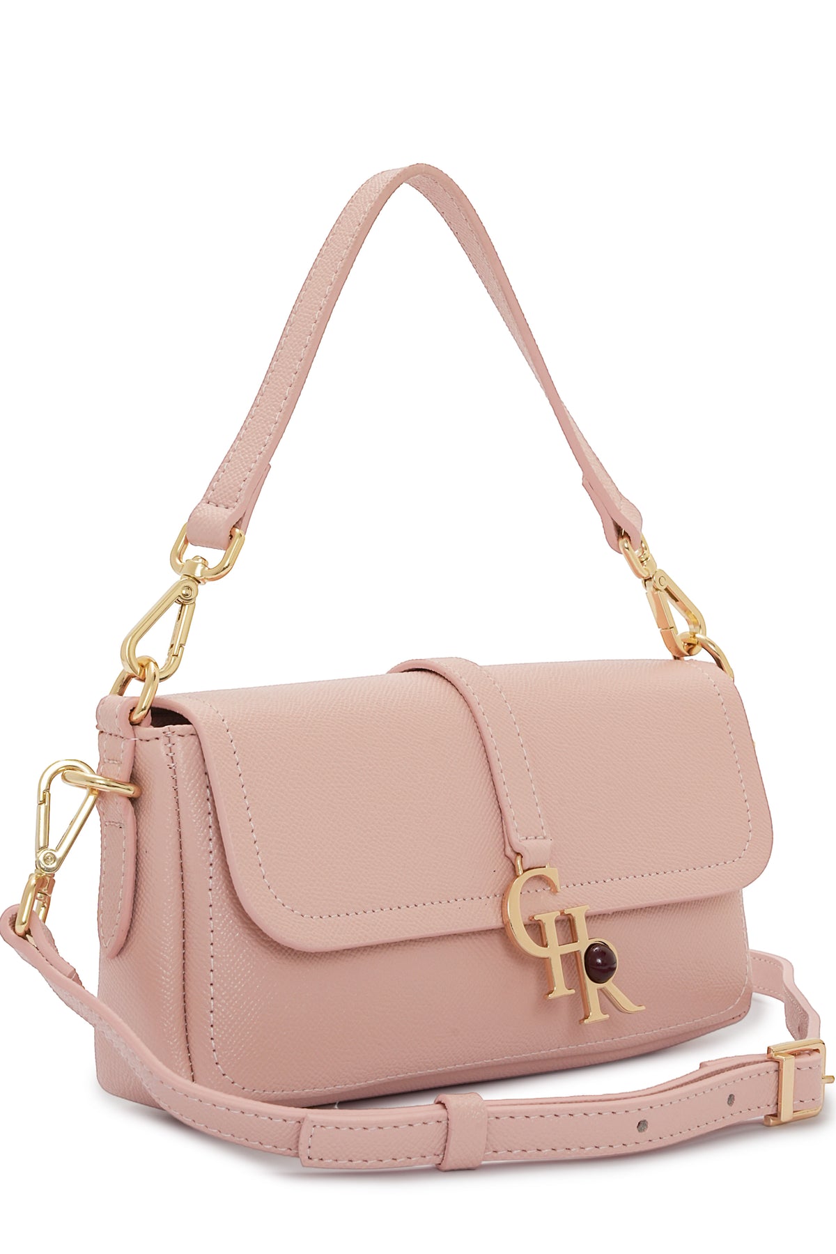 Stella - Pink Vegan Leather Mini Shoulder Bag