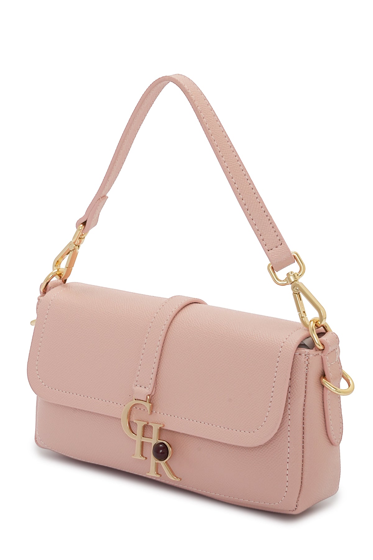 Stella - Pink Vegan Leather Mini Shoulder Bag
