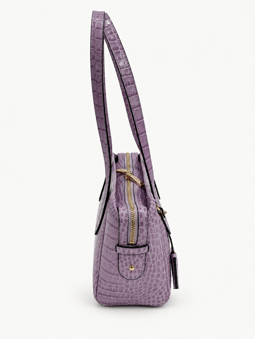 RACHEL SHOULDER - LILAC CROCO