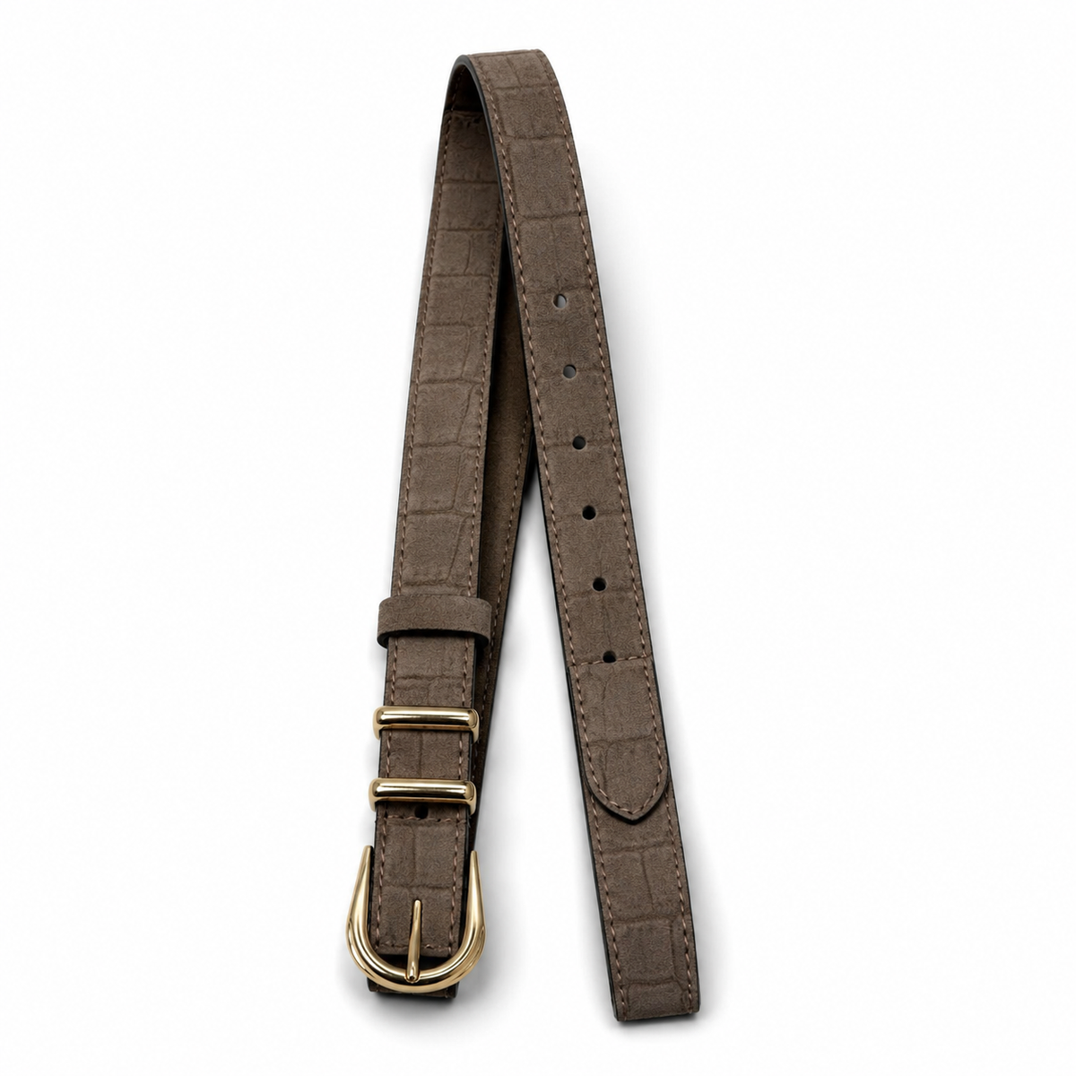 Cozy Belt - Vizon Croc Süet