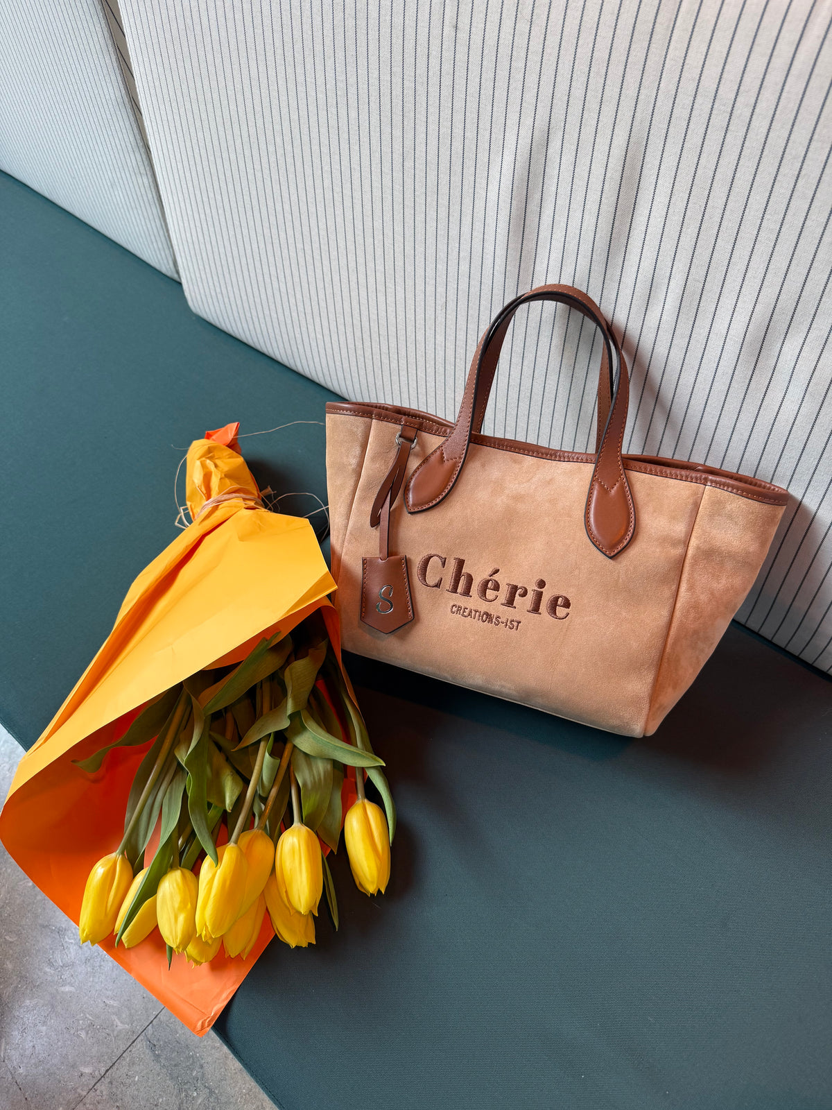 Rachel Medium Suede/Tan leather