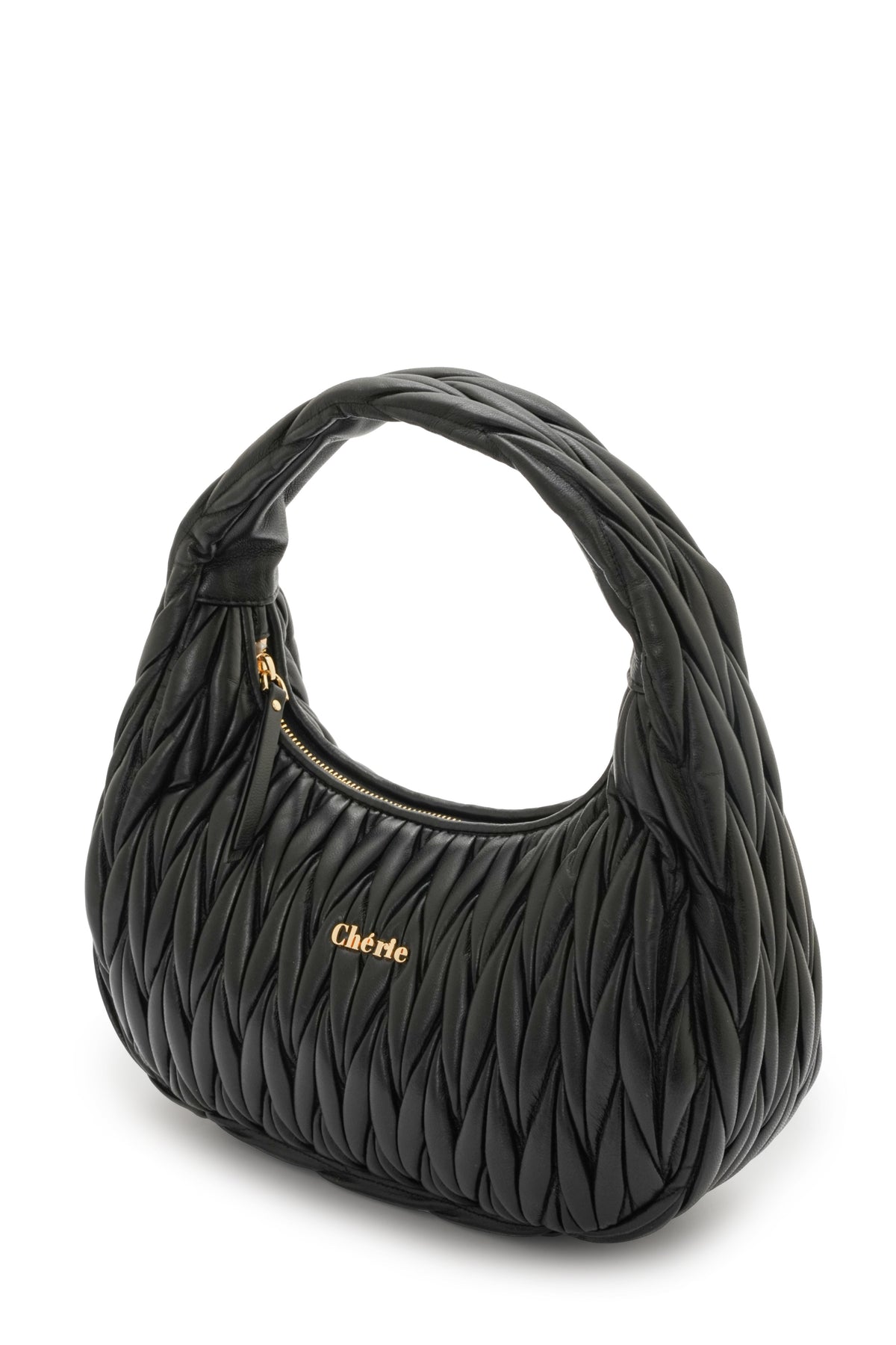 Phoebe leather large black