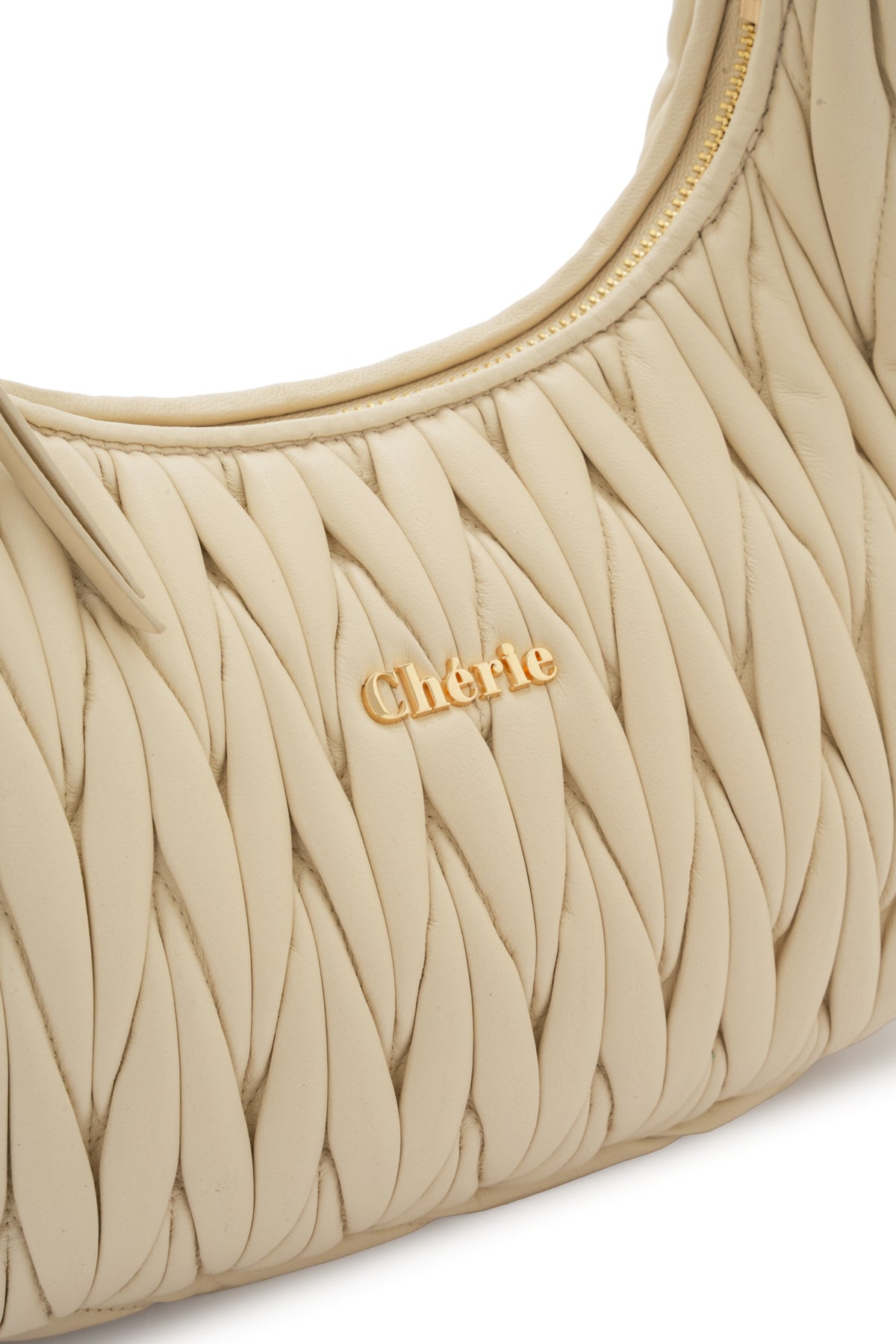 Phoebe leather large beige