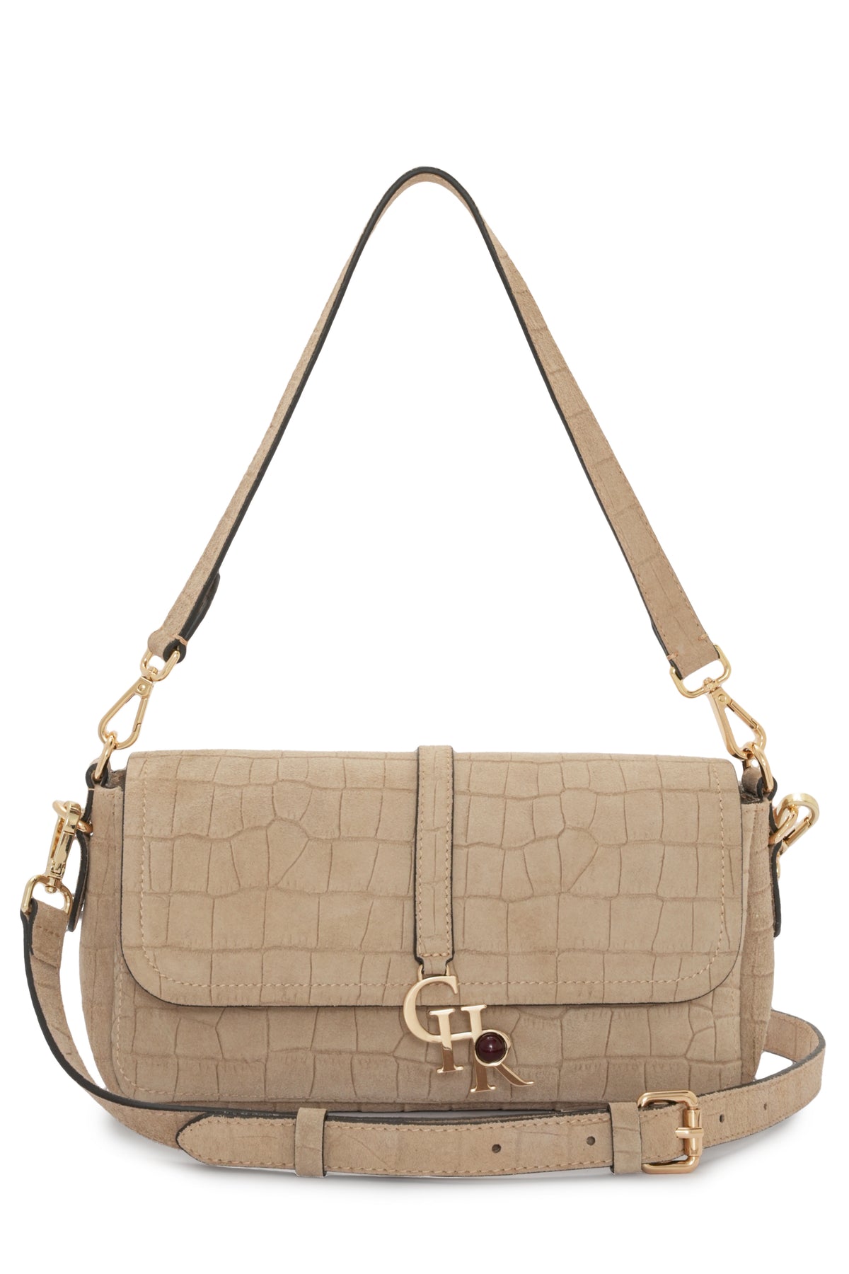 Stella - Biscuit Croc Suede | Medium