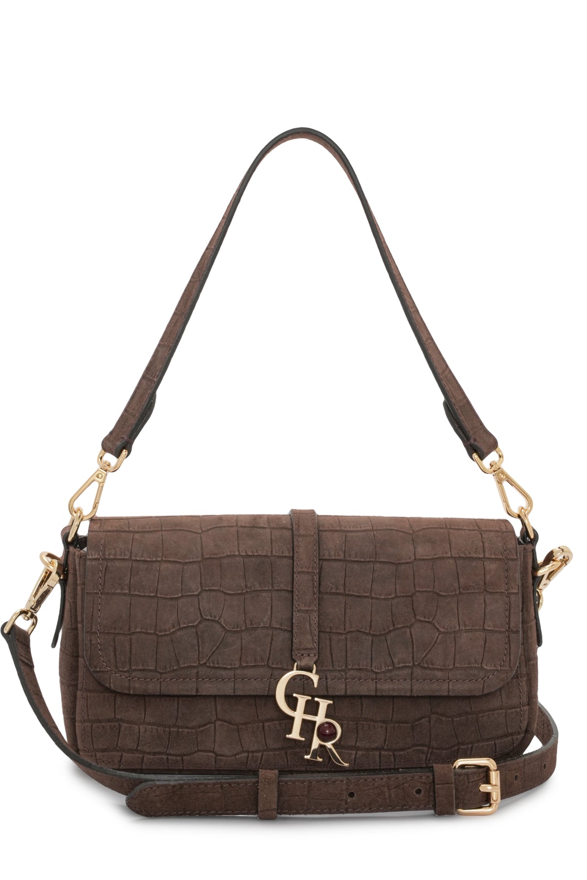 Stella - Brown Croc Suede | Medium