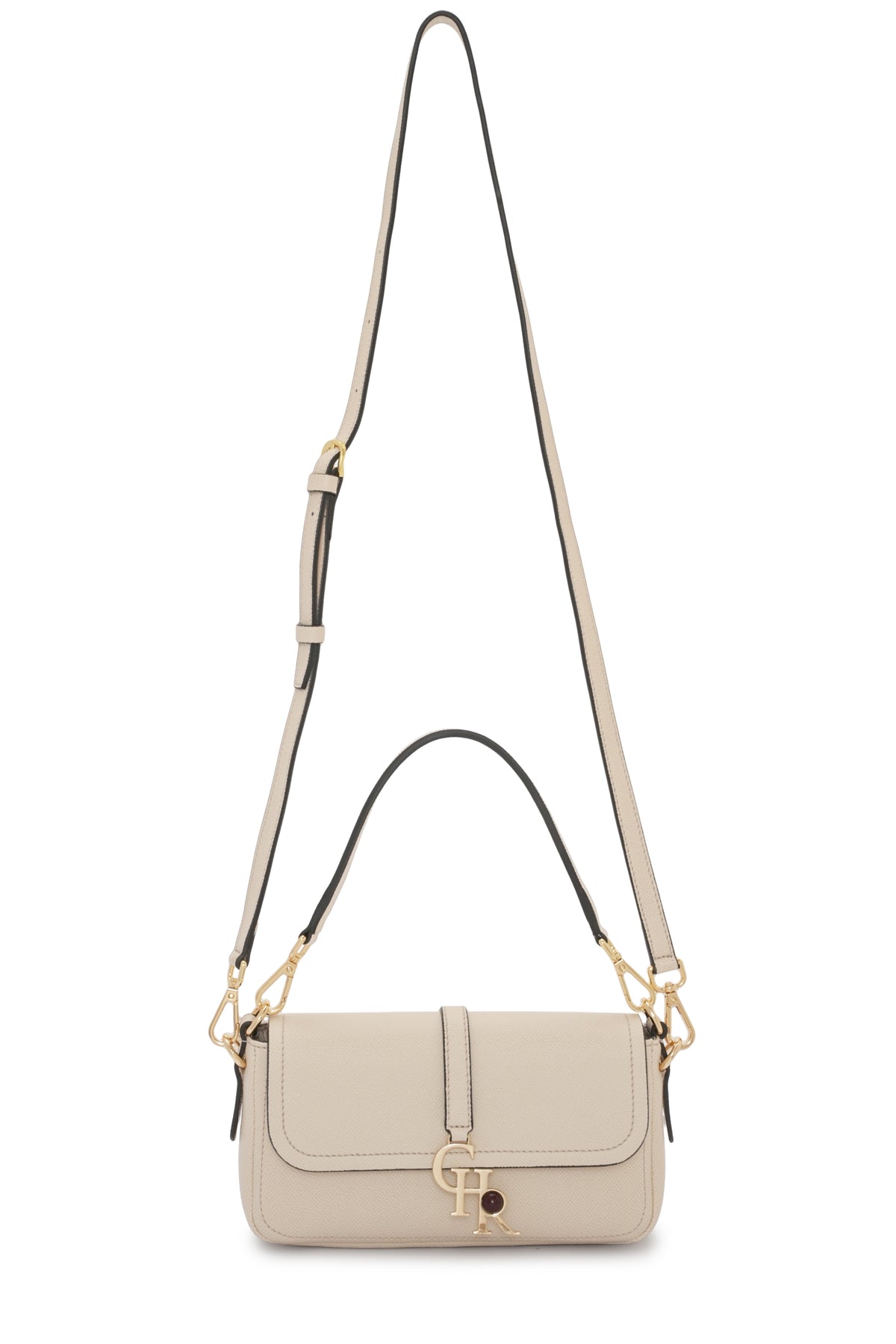 Stella - Beige Vegan Leather Mini Shoulder Bag