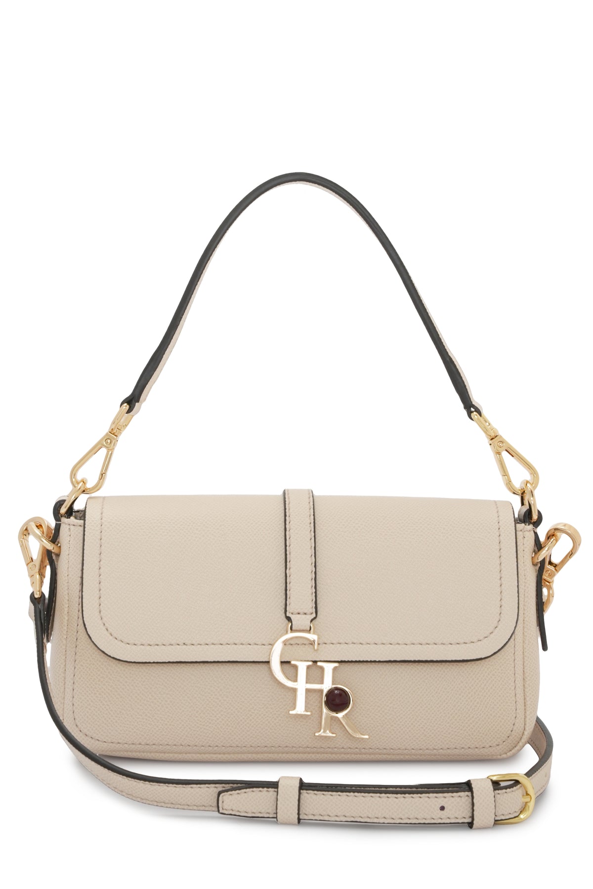 Stella - Beige Vegan Leather Mini Shoulder Bag