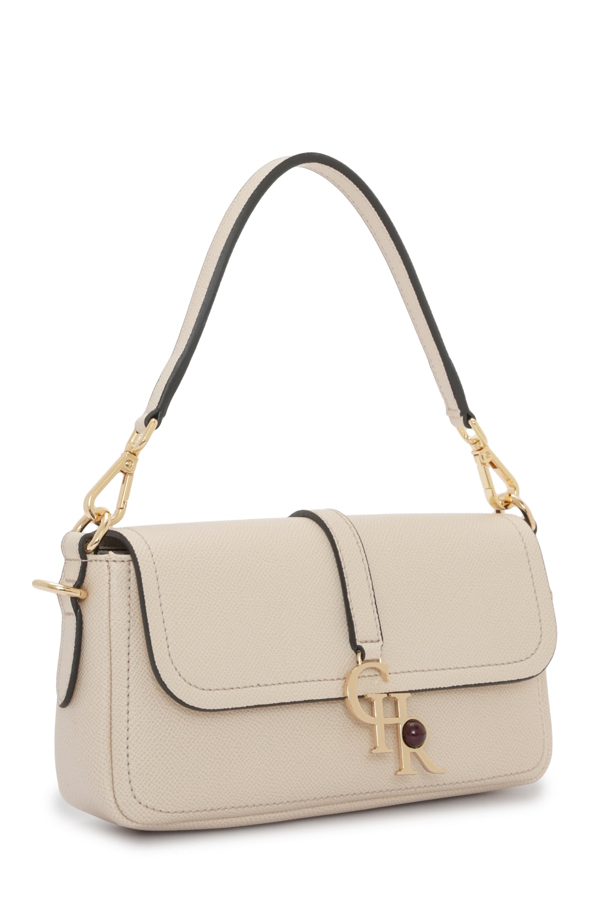 Stella - Beige Vegan Leather Mini Shoulder Bag