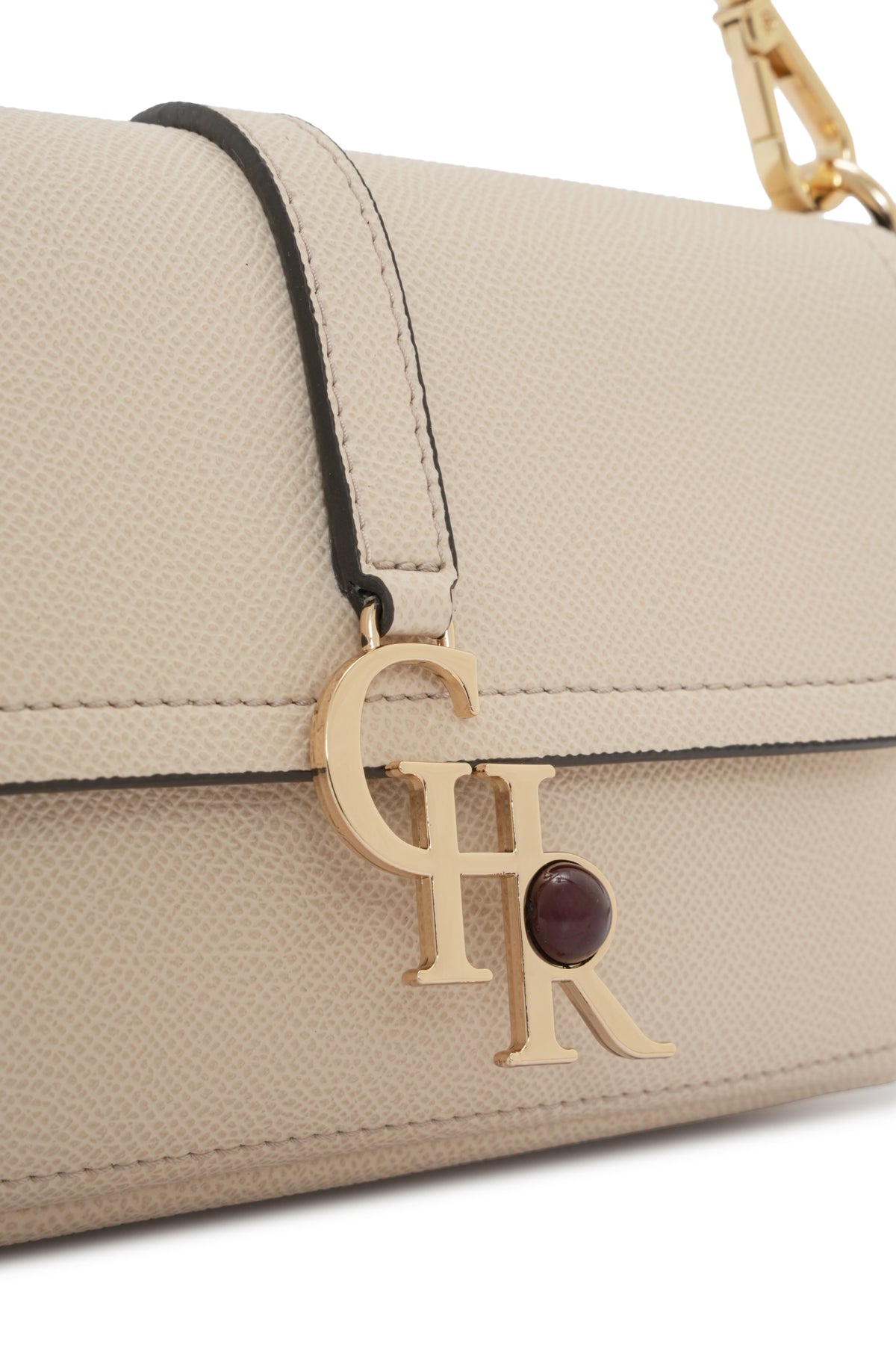 Stella - Beige Vegan Leather Mini Shoulder Bag