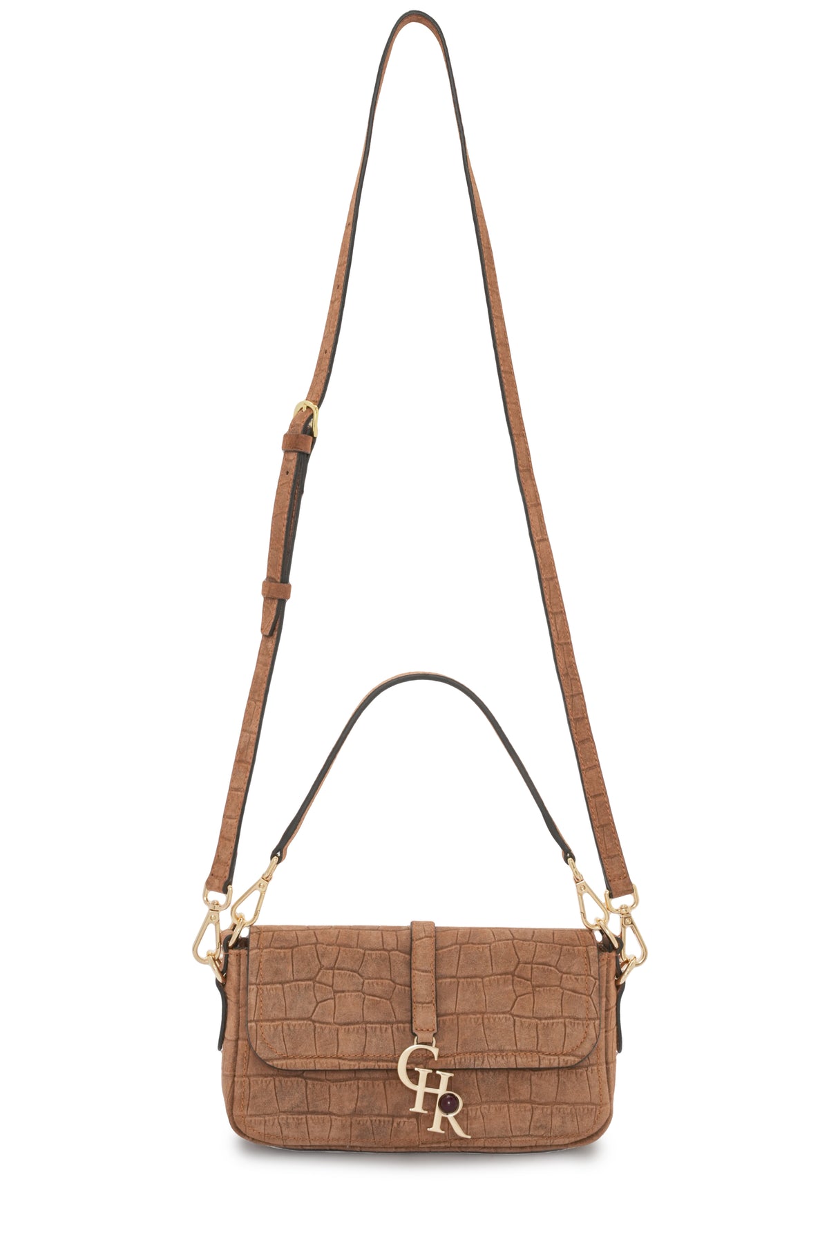 Stella - Tan Croc Suede | Mini