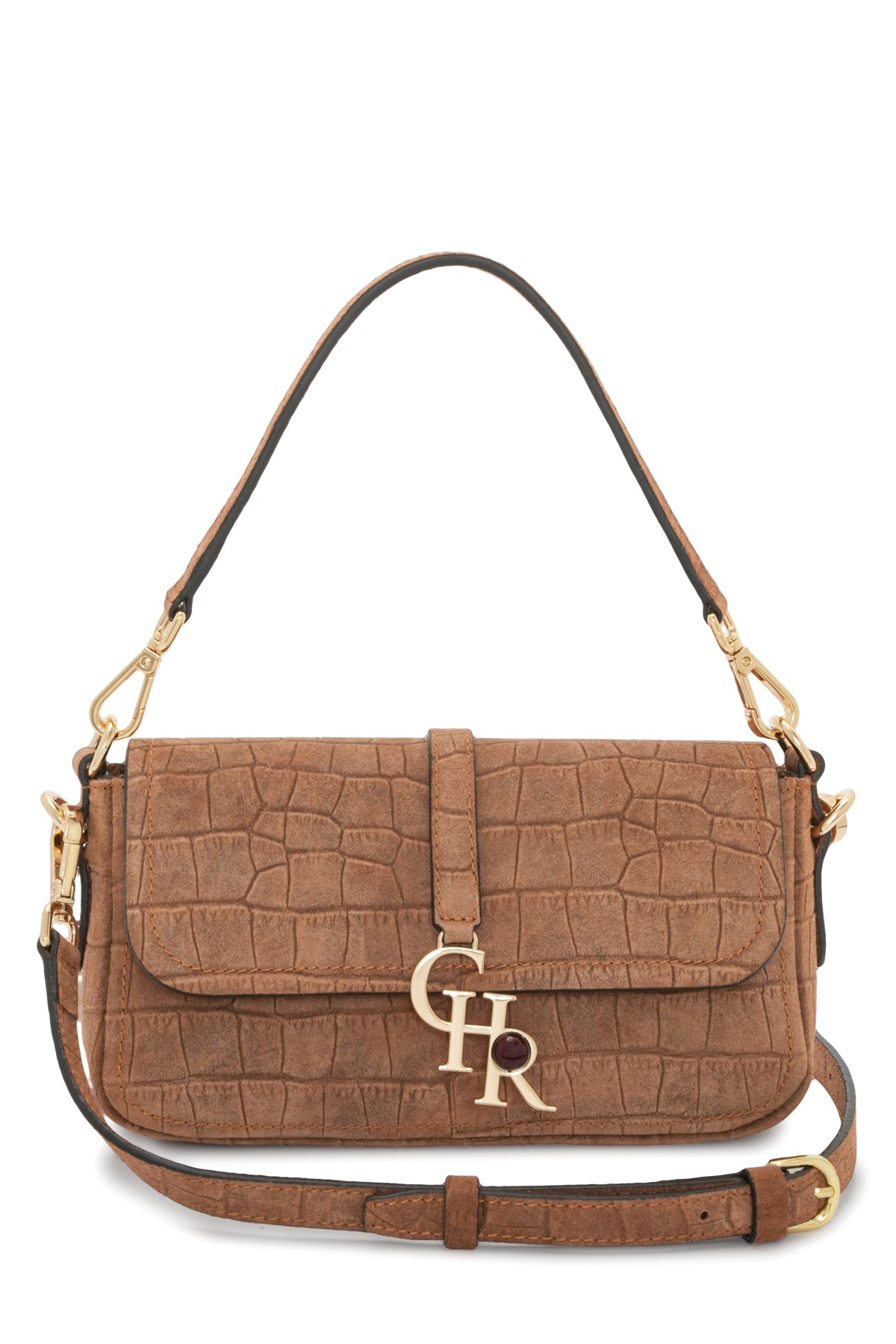 Stella - Tan Croc Suede | Mini
