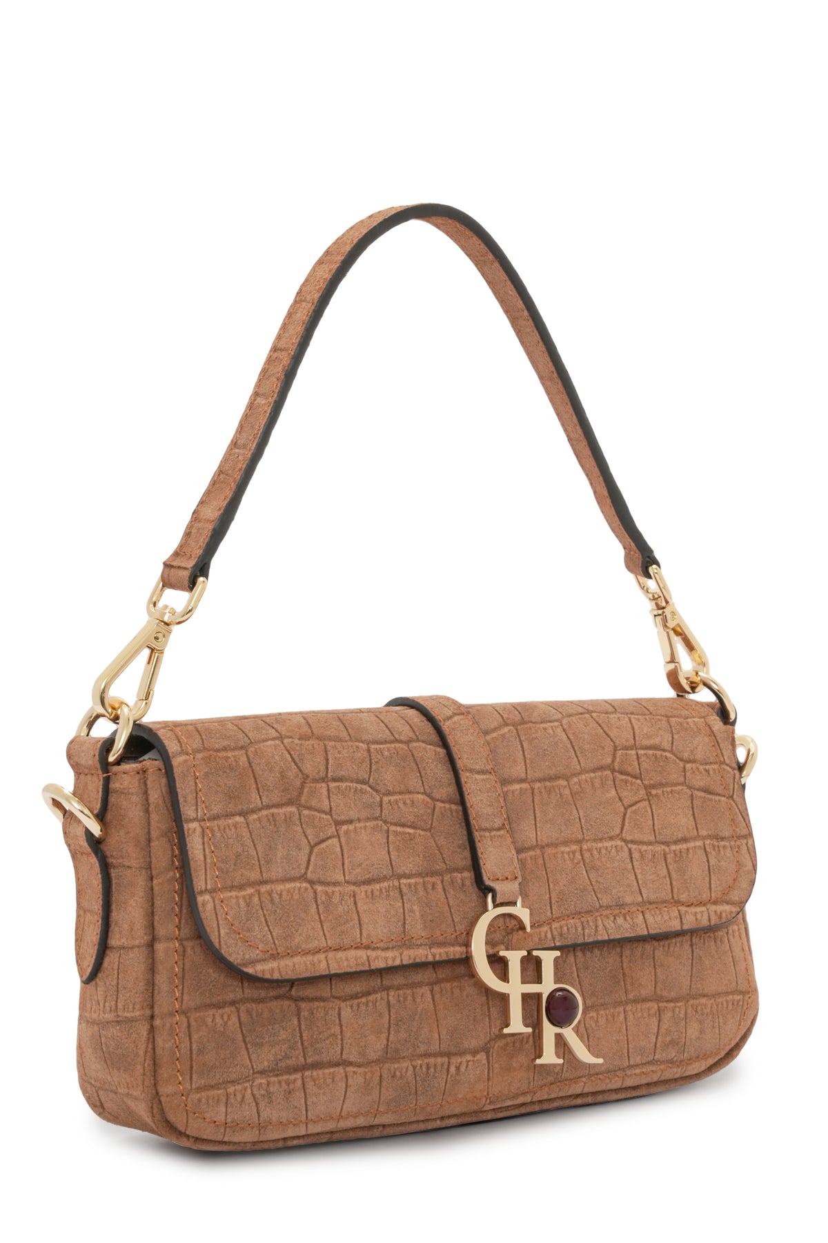 Stella - Tan Croc Suede | Mini