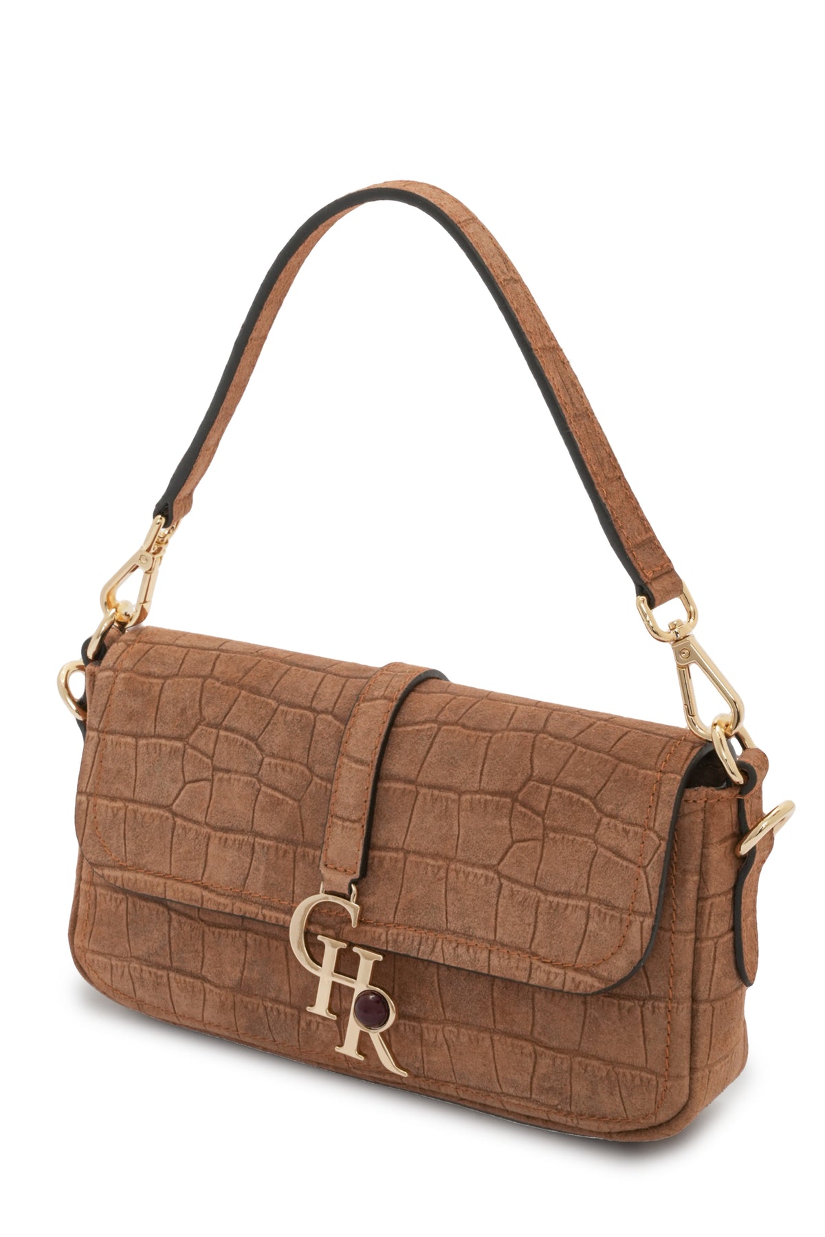 Stella - Tan Croc Suede | Mini