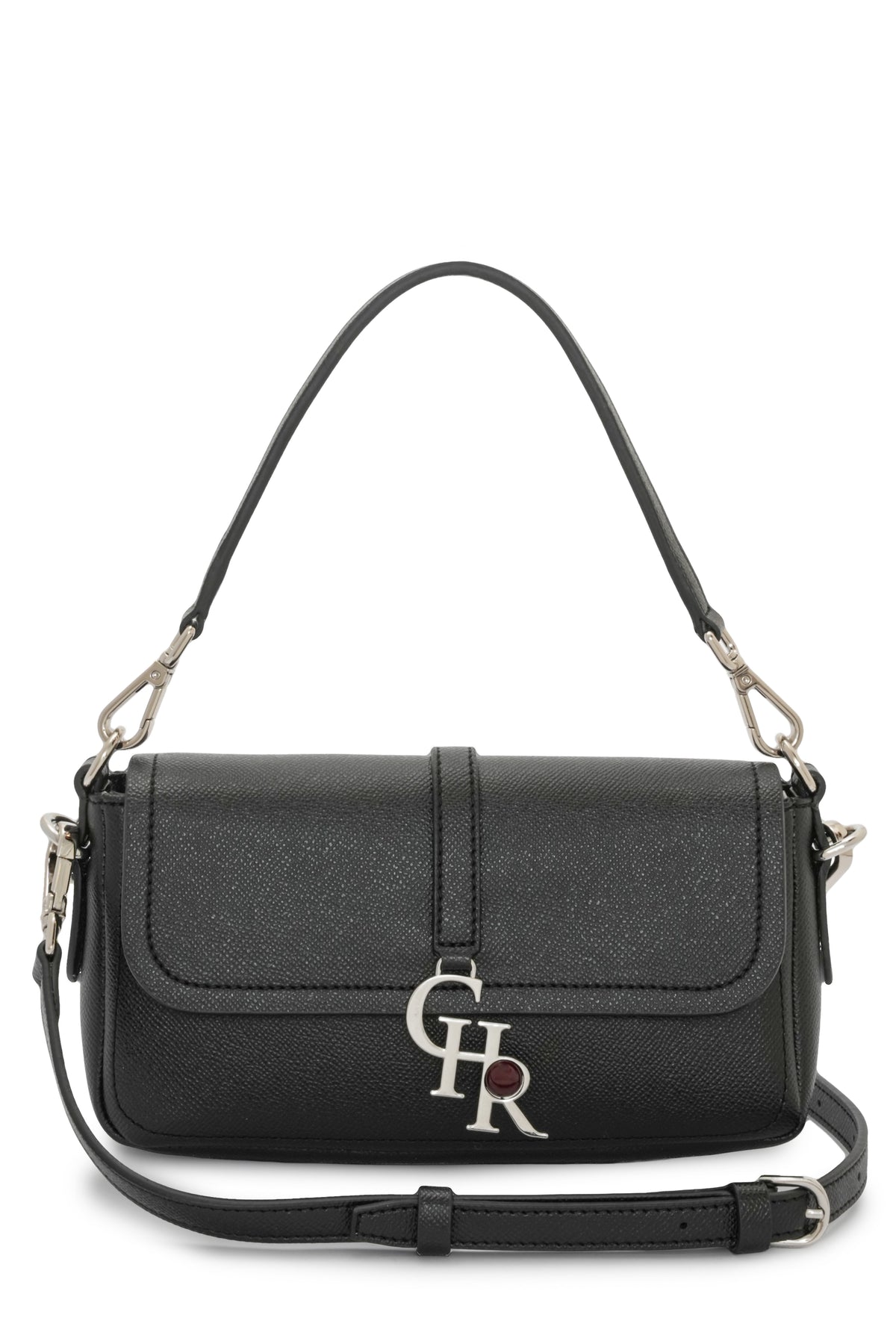 Stella - Black Vegan Leather Mini Shoulder Bag