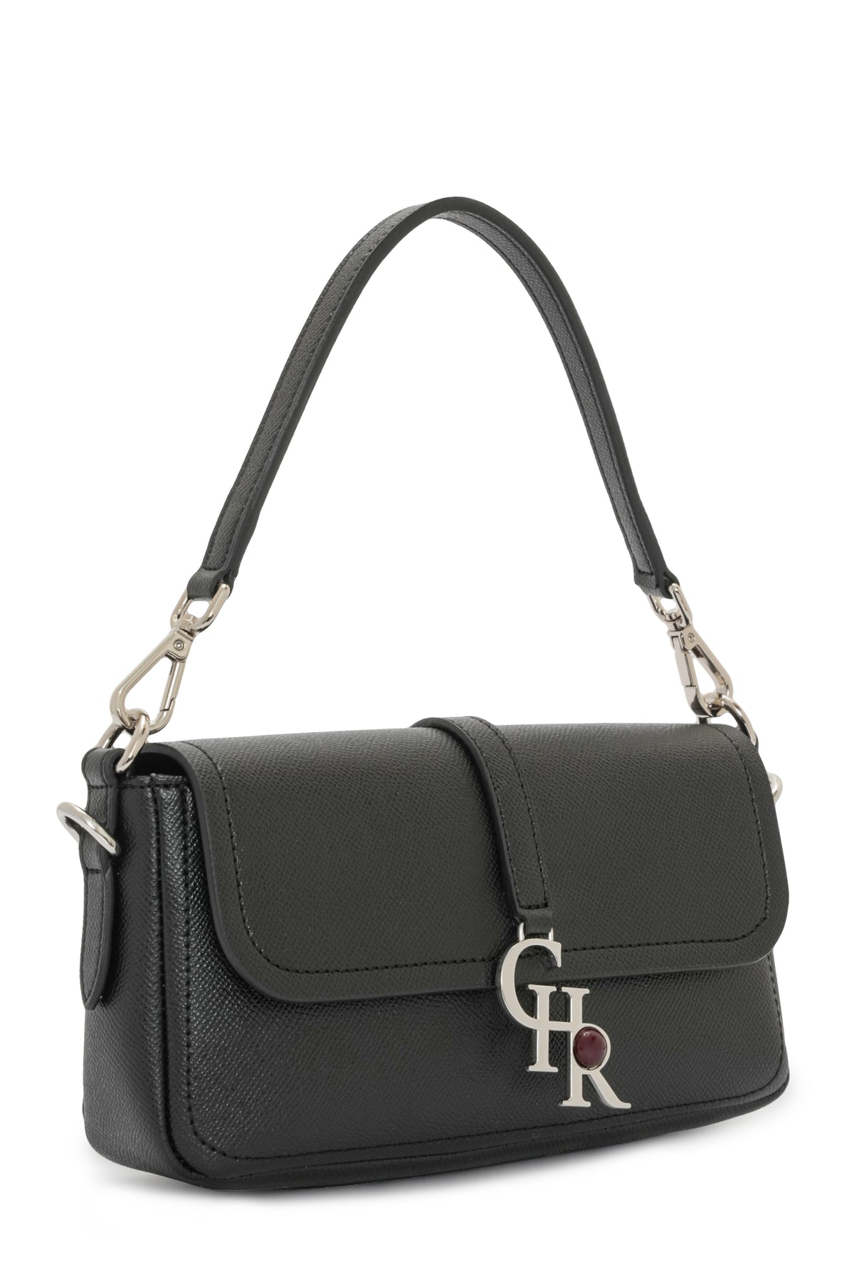 Stella - Black Vegan Leather Mini Shoulder Bag