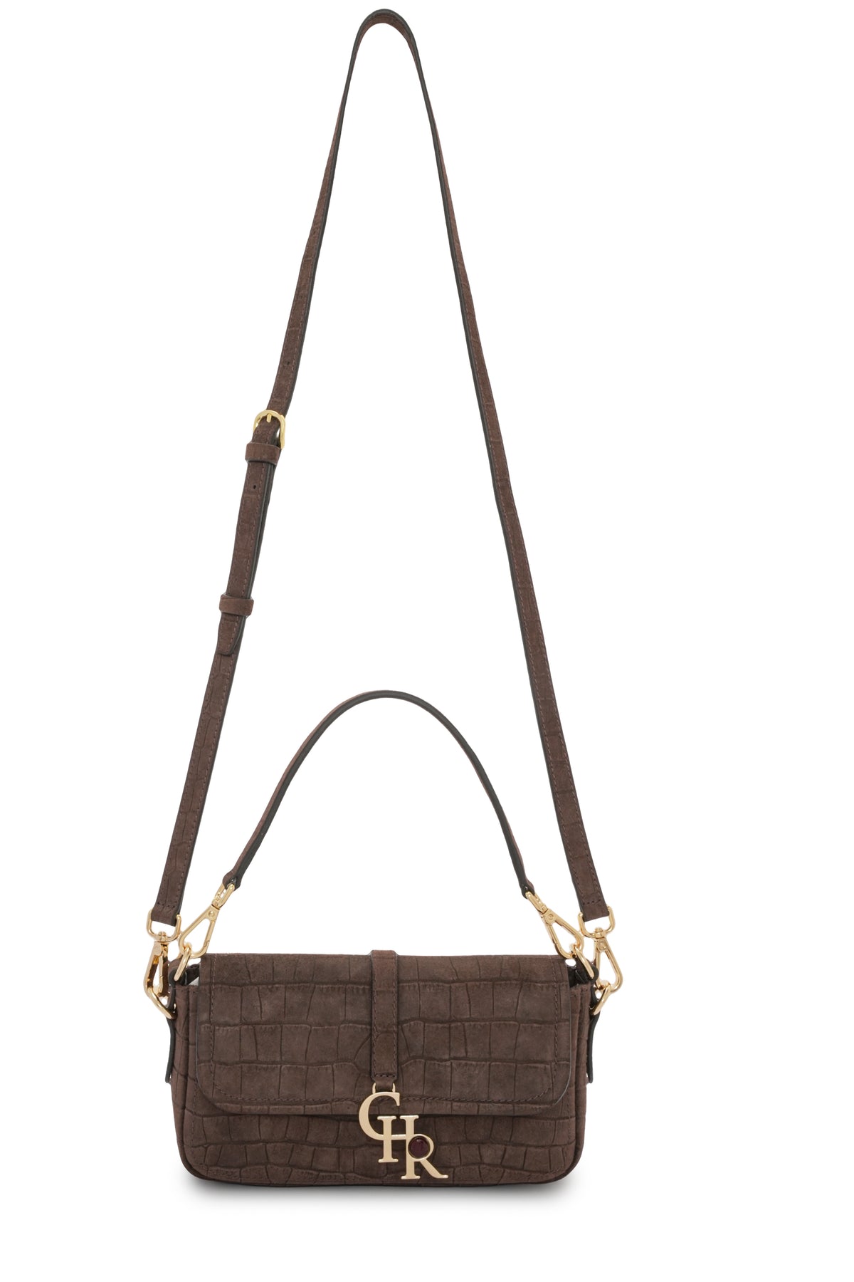 Stella - Brown Croc Suede | Mini