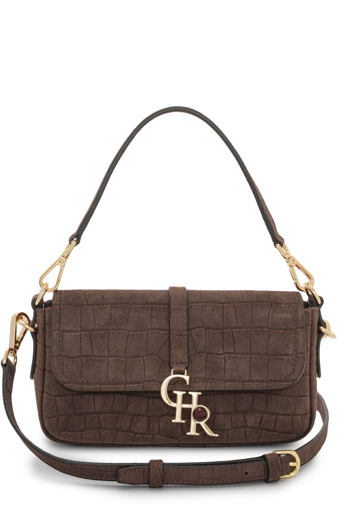 Stella - Brown Croc Suede | Mini