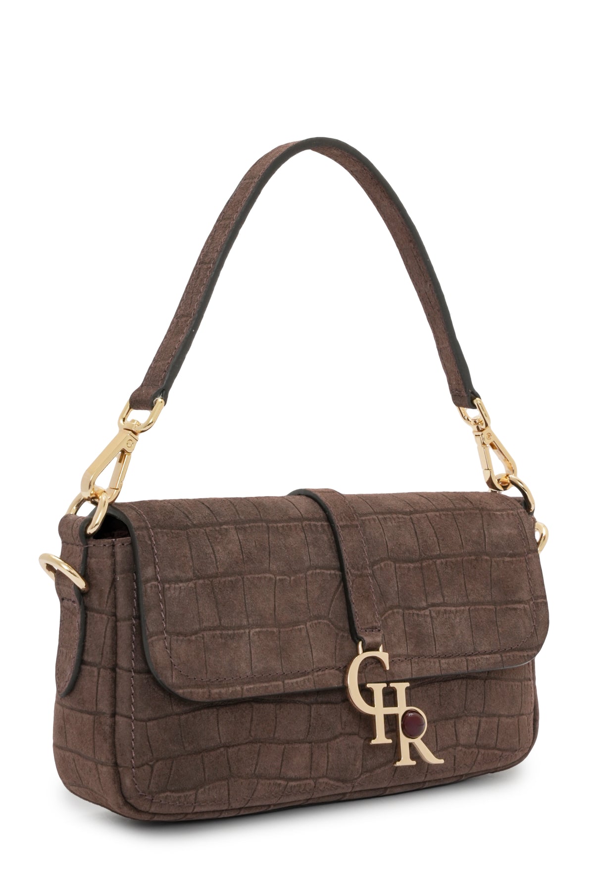 Stella - Brown Croc Suede | Mini