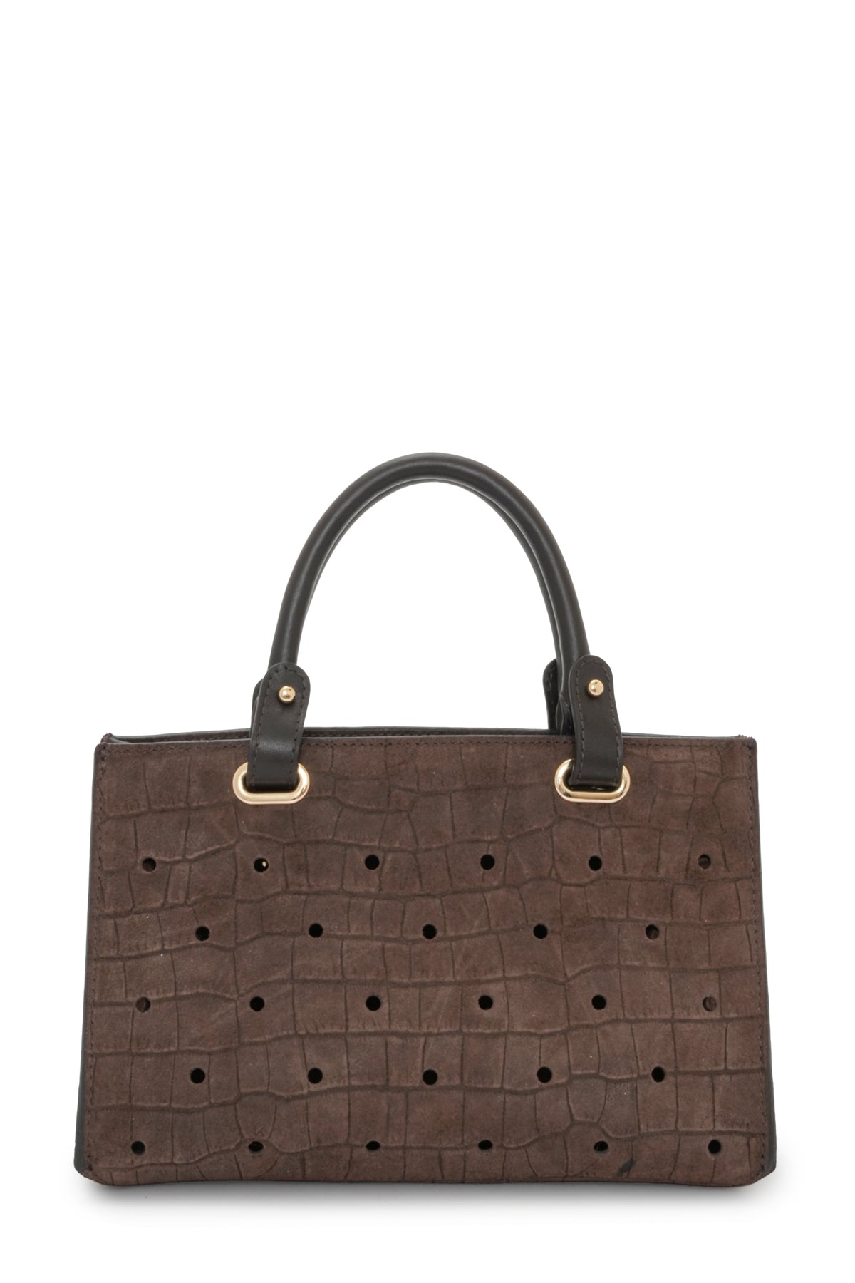 Paris - Brown Croc Suede Mini