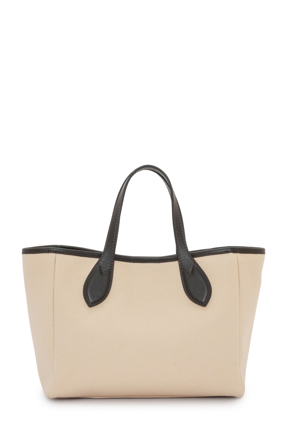 Rachel Canvas Medium Bej - Brown Leather