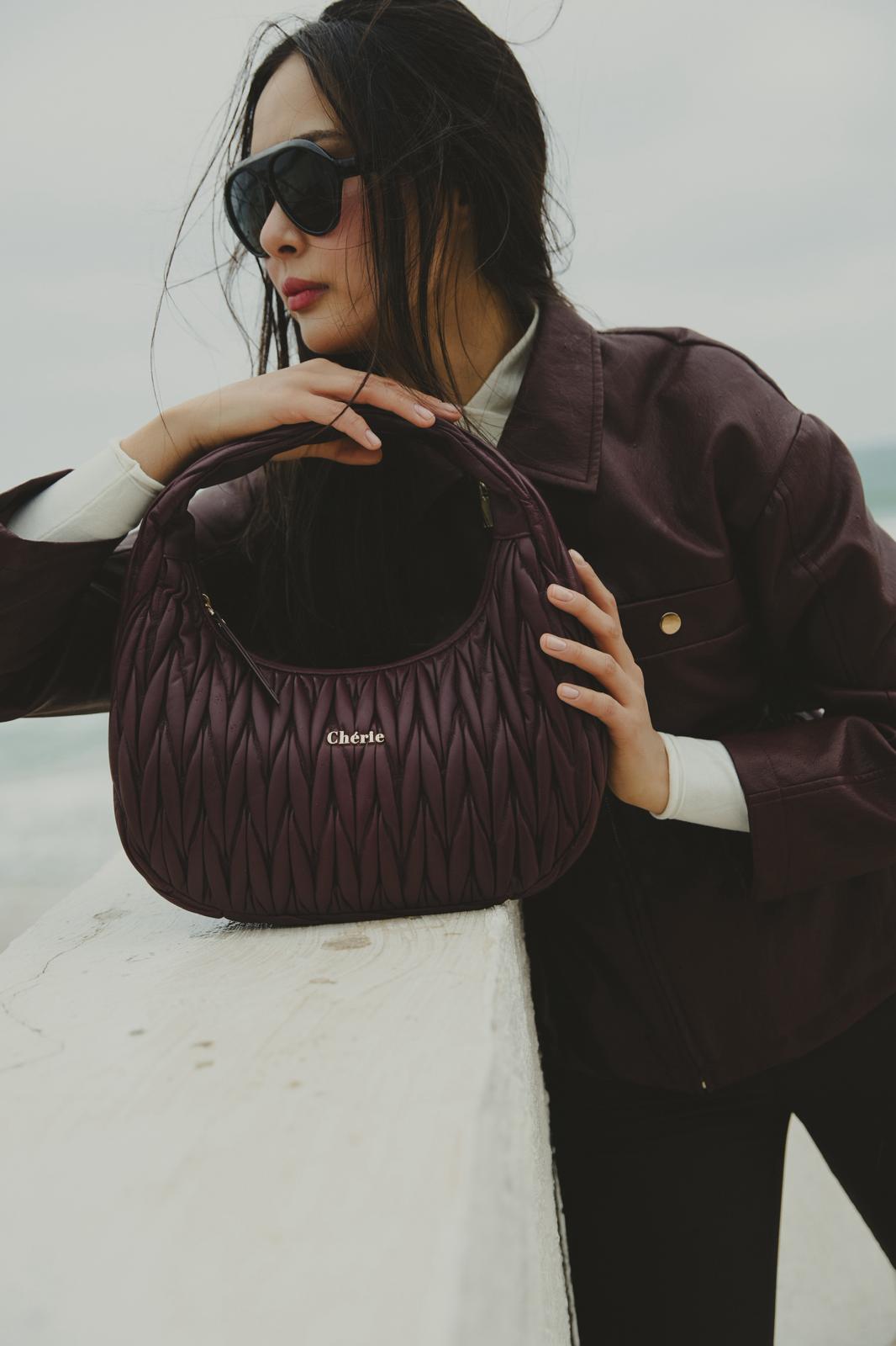 Phoebe leather large burgundy