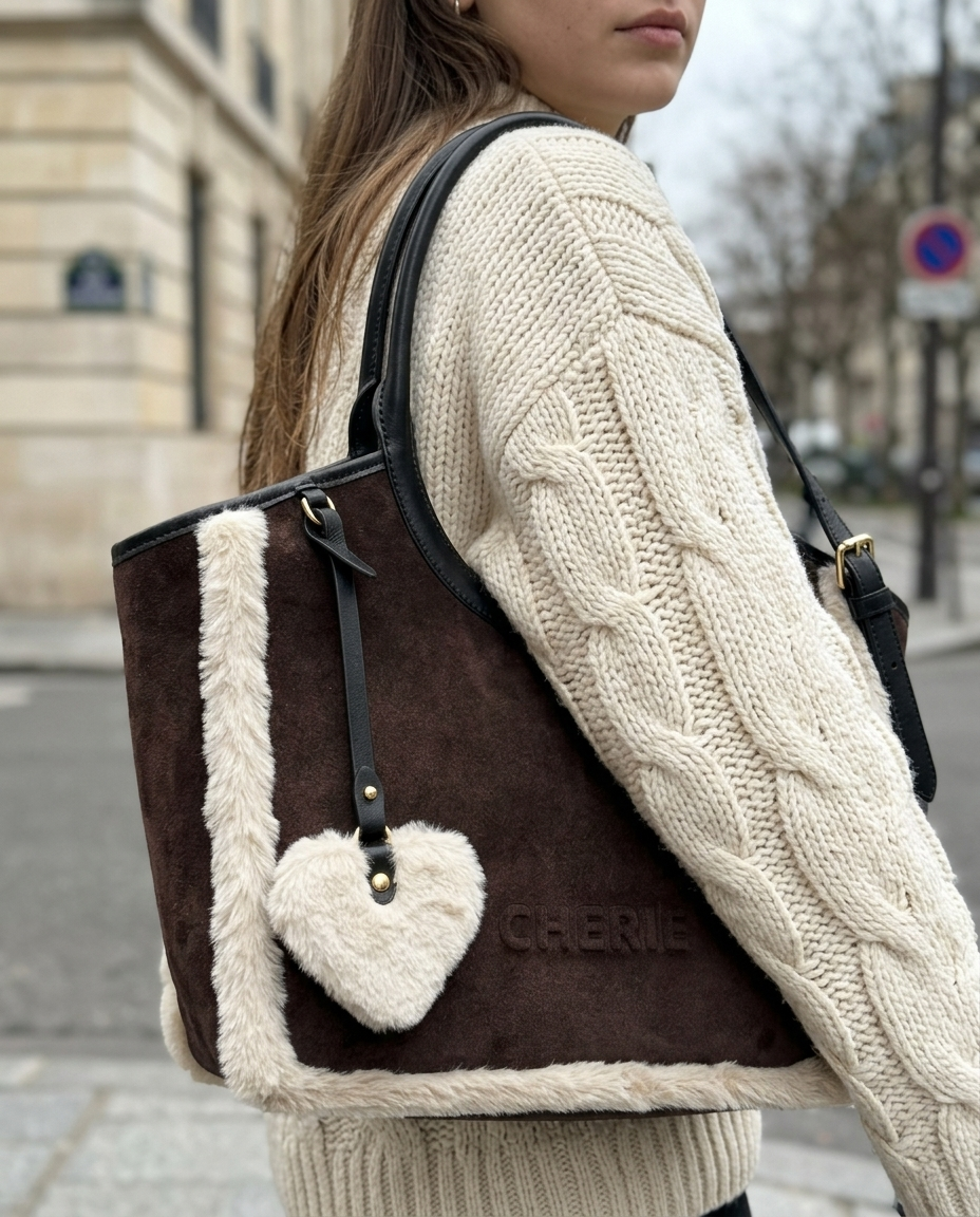 Puffin suede dark brown - model