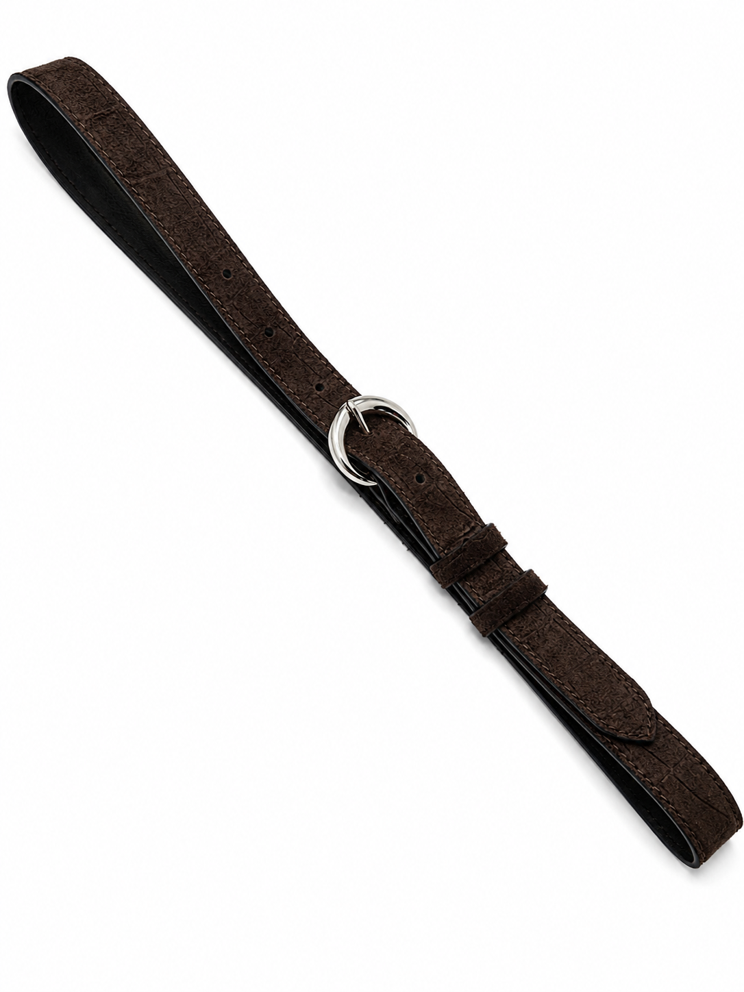 Dany Belt - Kahverengi Croc Süet
