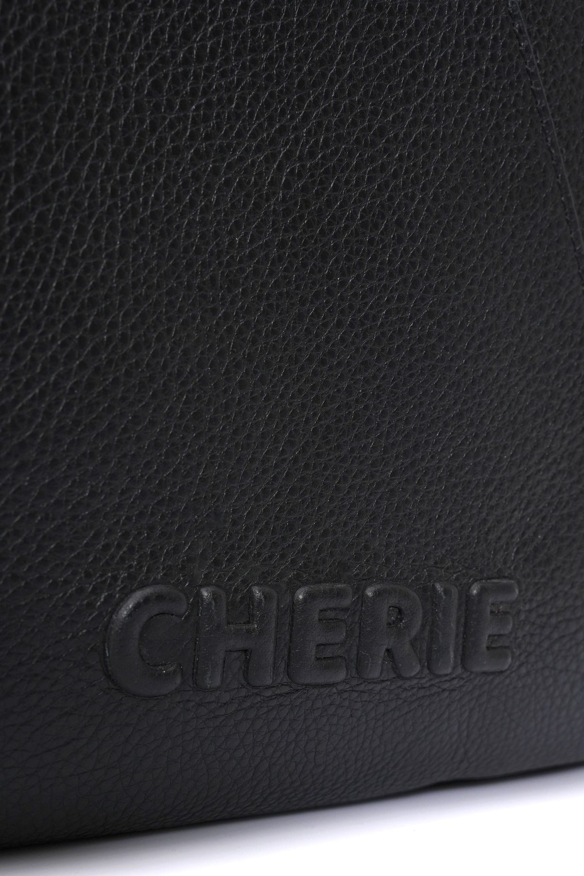 Katrina black leather shoulder bag