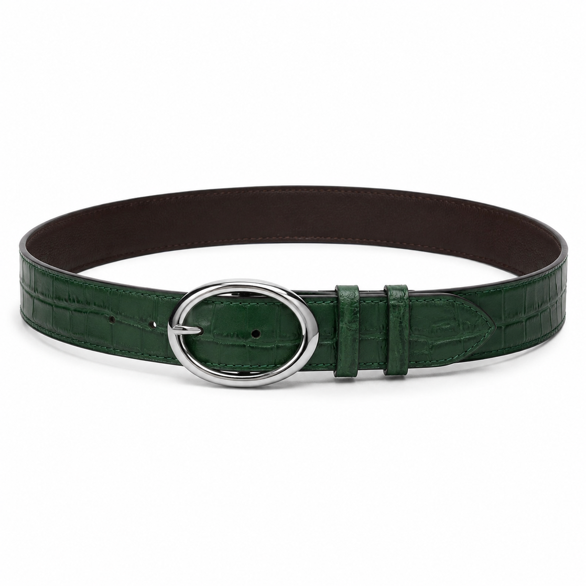 Serena Belt - Yeşil Croc Deri