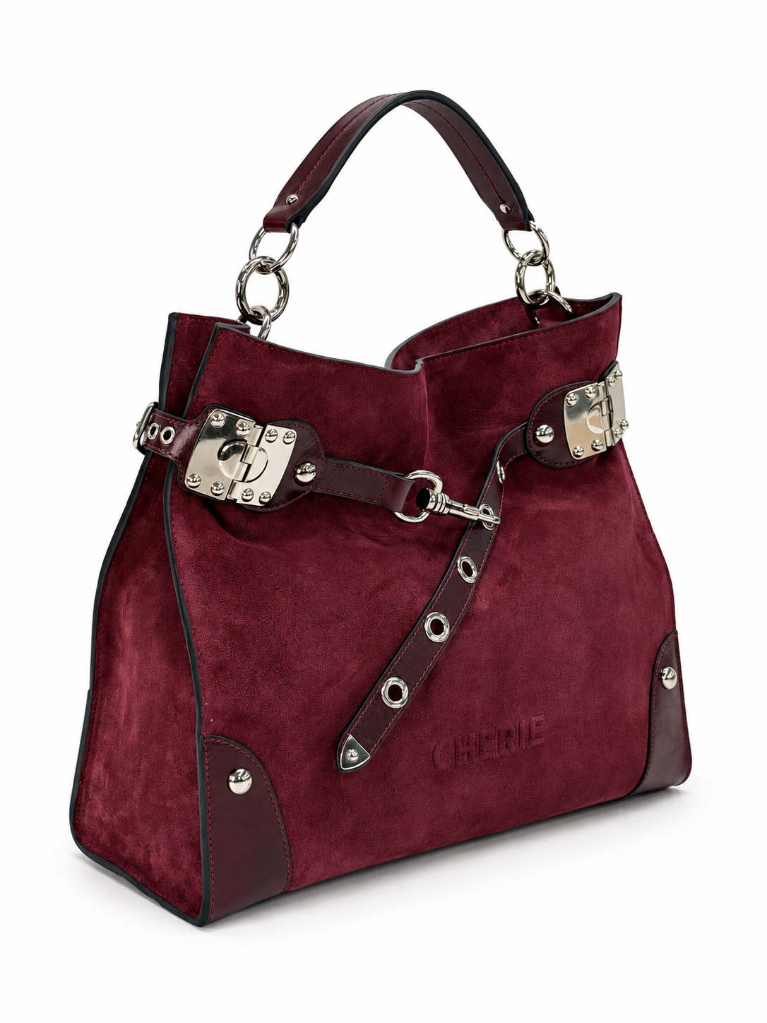 Trapper burgundy suede