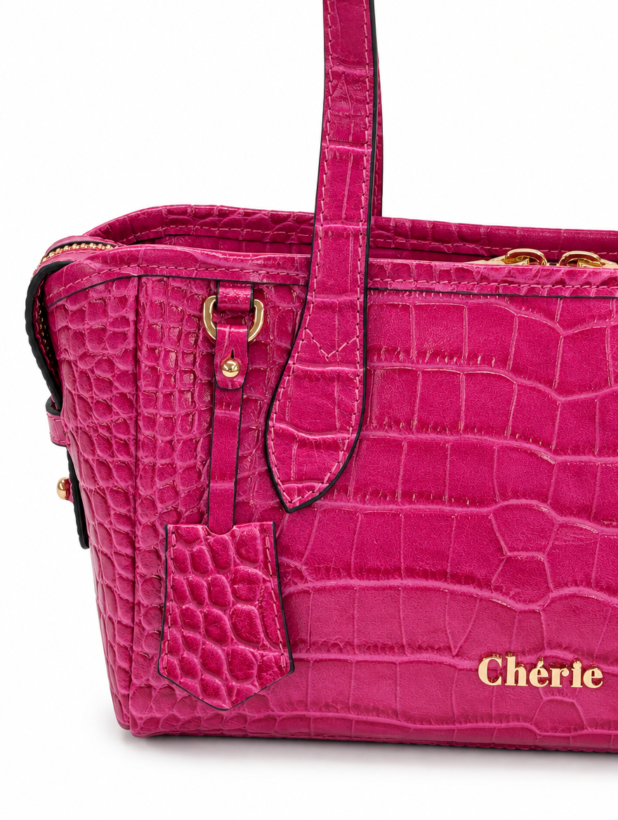 RACHEL SHOULDER - PINK CROCO