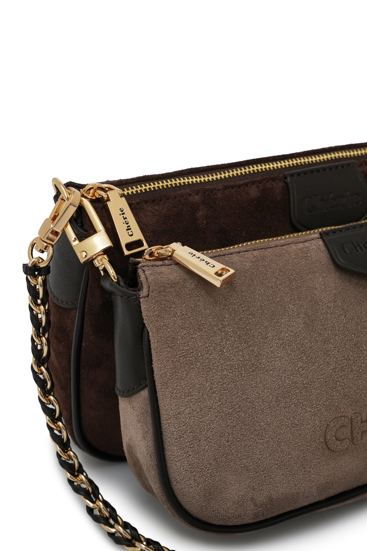 Lovita suede brown/taupe