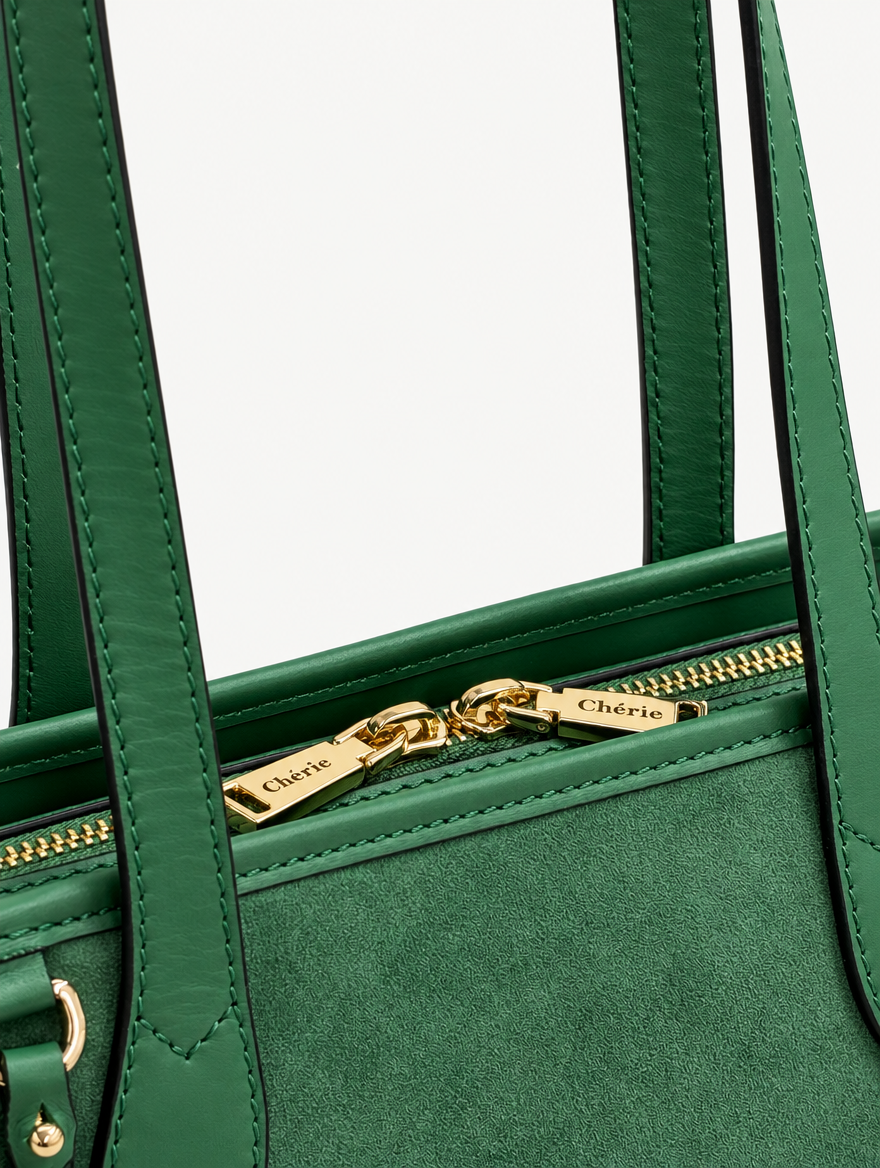 RACHEL SHOULDER - GREEN SUEDE