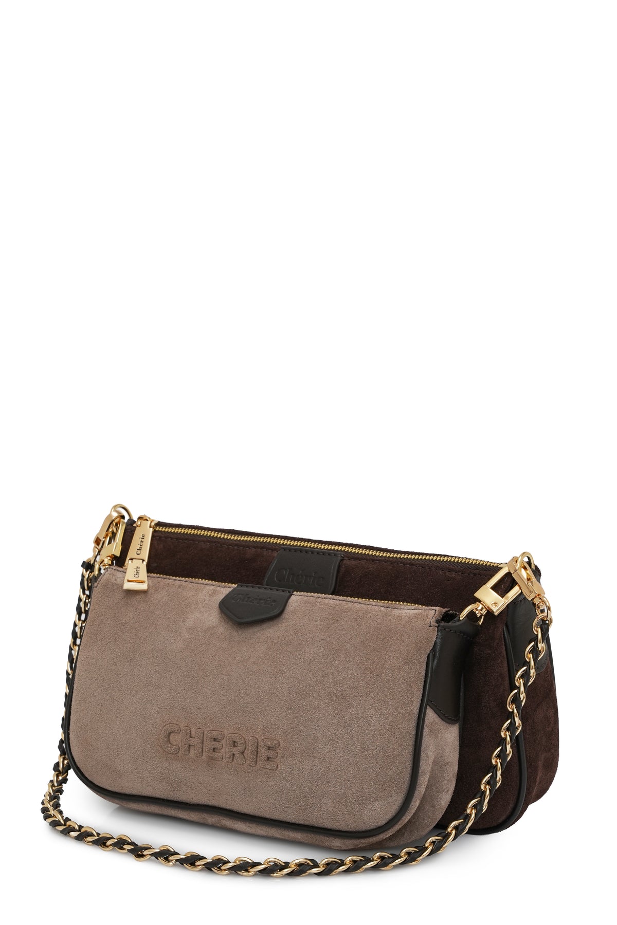 Lovita suede brown/taupe
