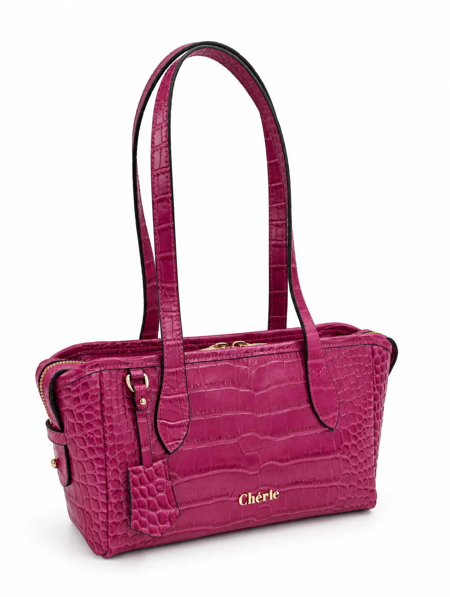 RACHEL SHOULDER - PINK CROCO