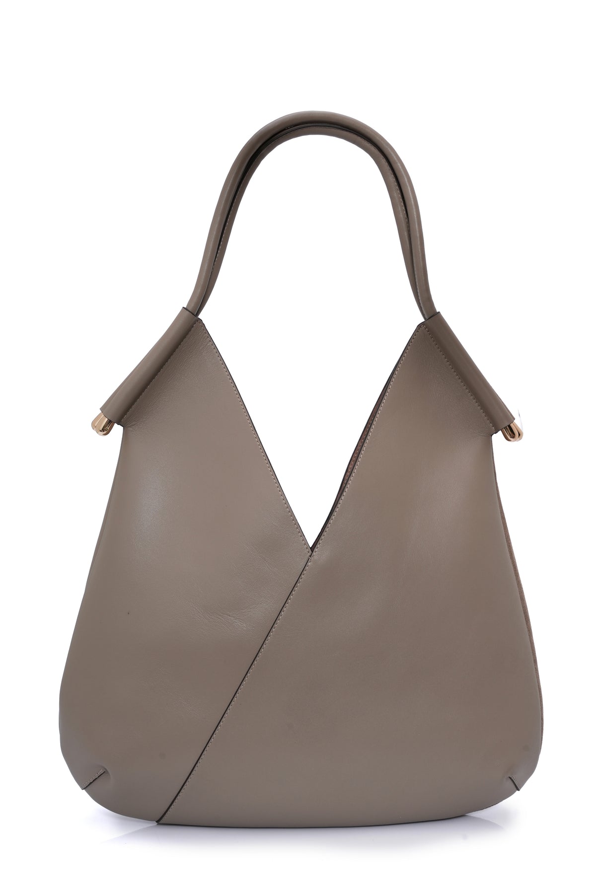 Katrina taupe suede/leather shoulder bag