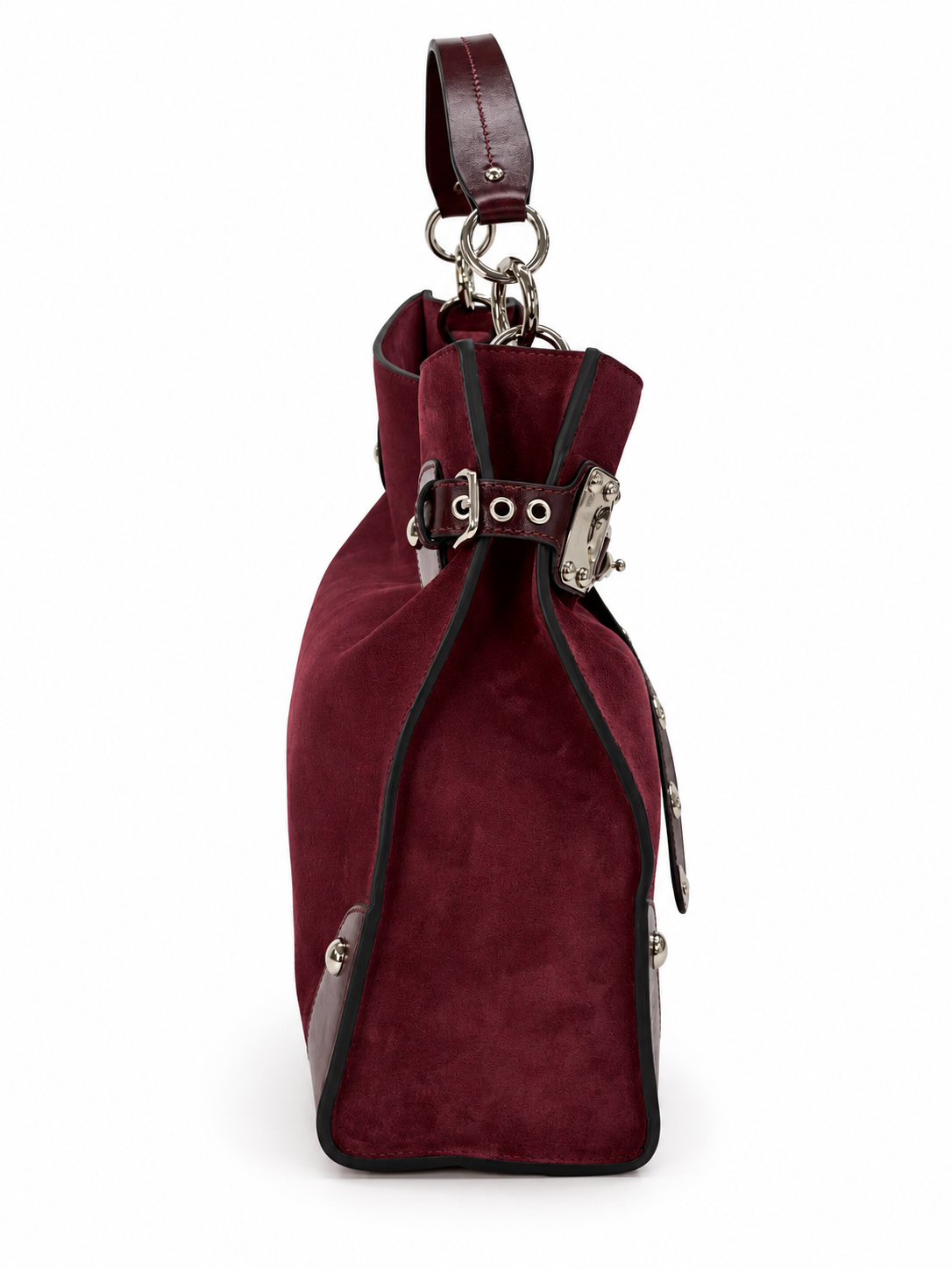 Trapper burgundy suede