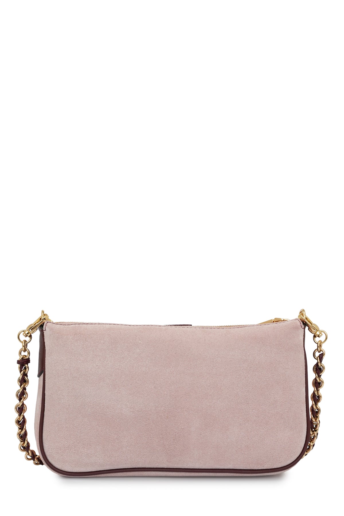 Lovita suede pink-burgundy leather