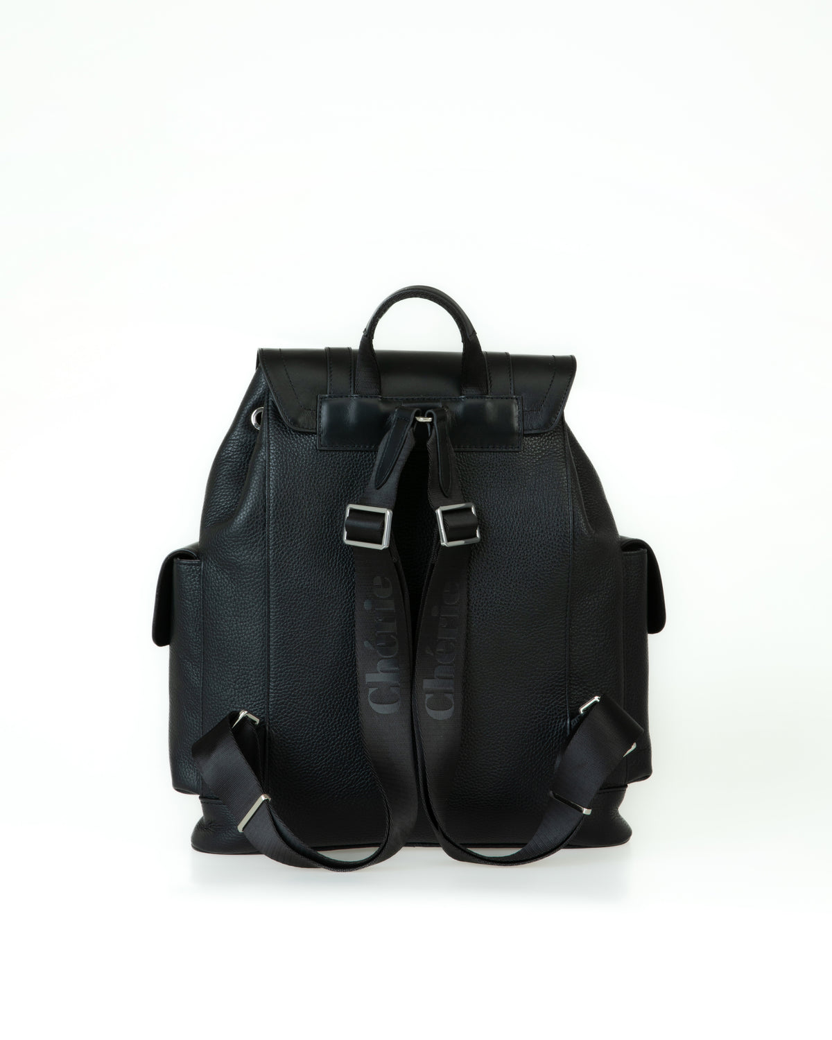 cosby black leather backpack