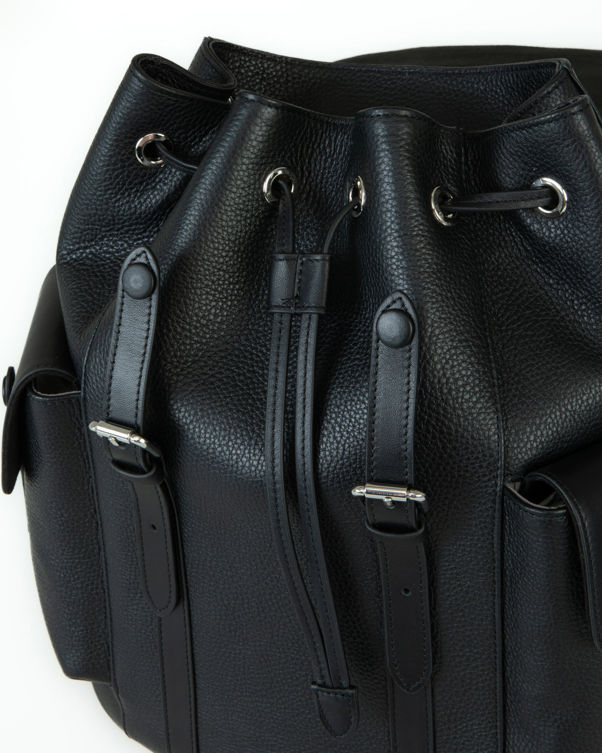 cosby black leather backpack