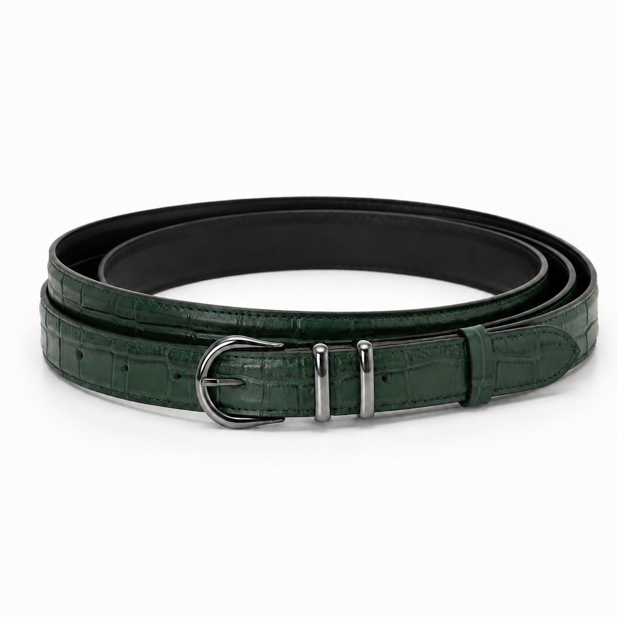 Cozy Belt - Yeşil Croc Deri