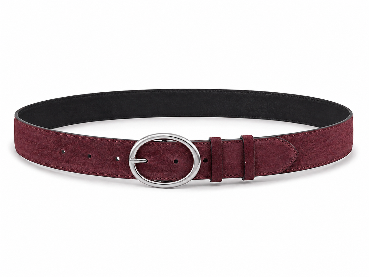 Serena Belt - Baby Bordo Süet