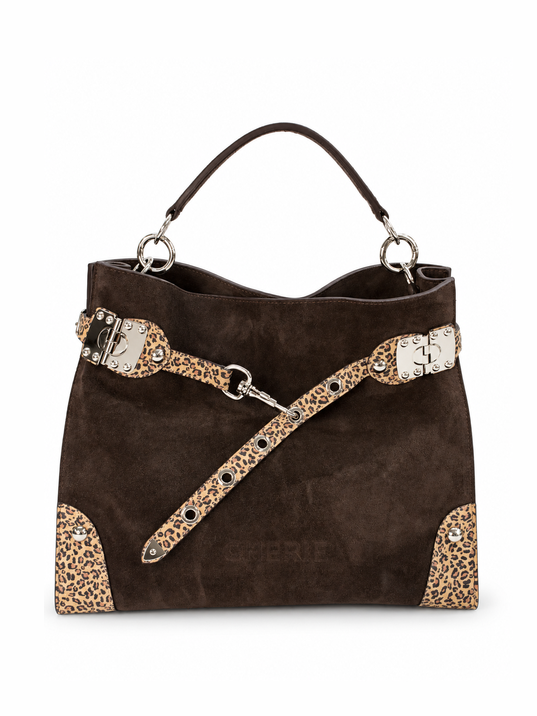 Trapper brown suede - leopard
