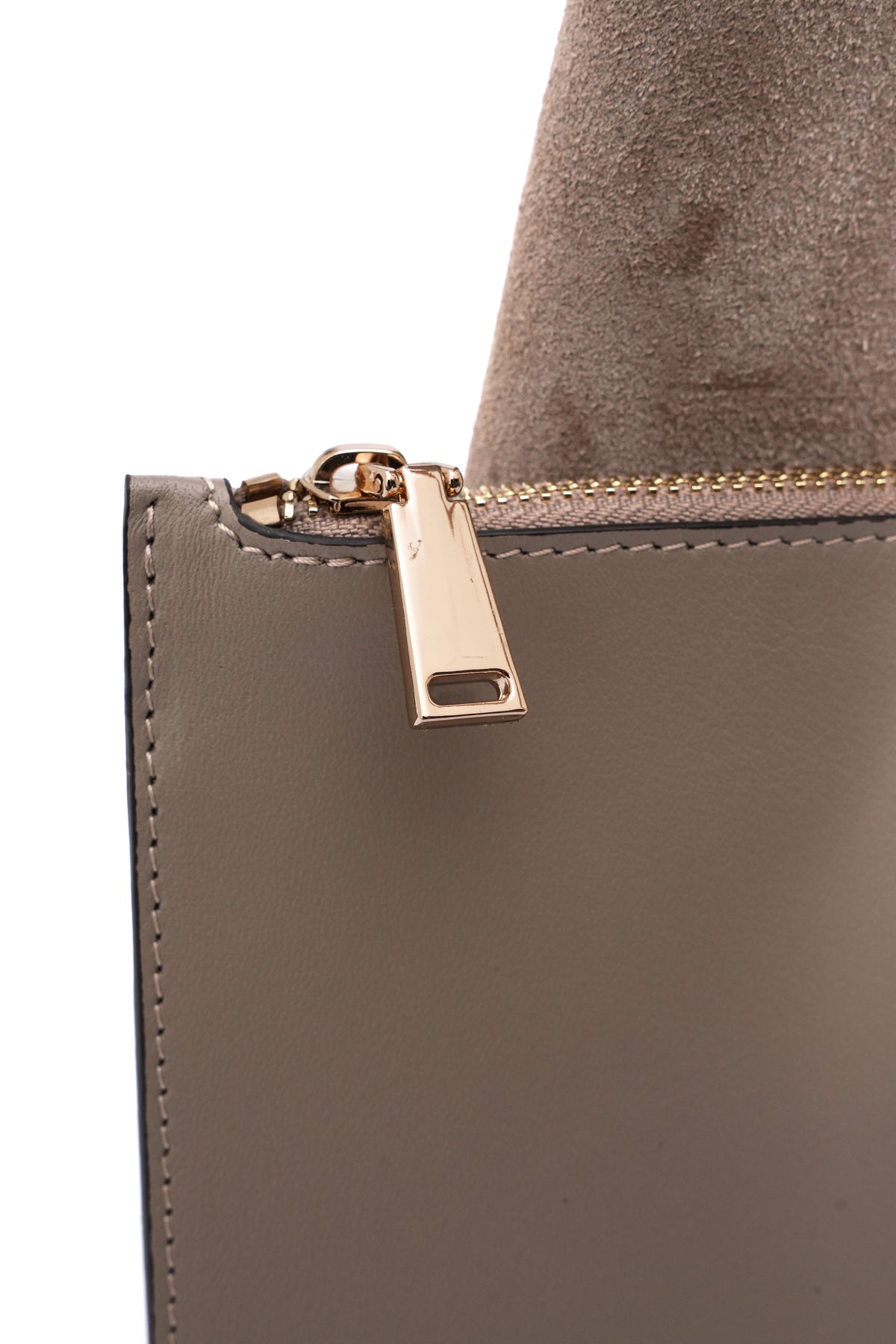 Katrina taupe suede/leather shoulder bag