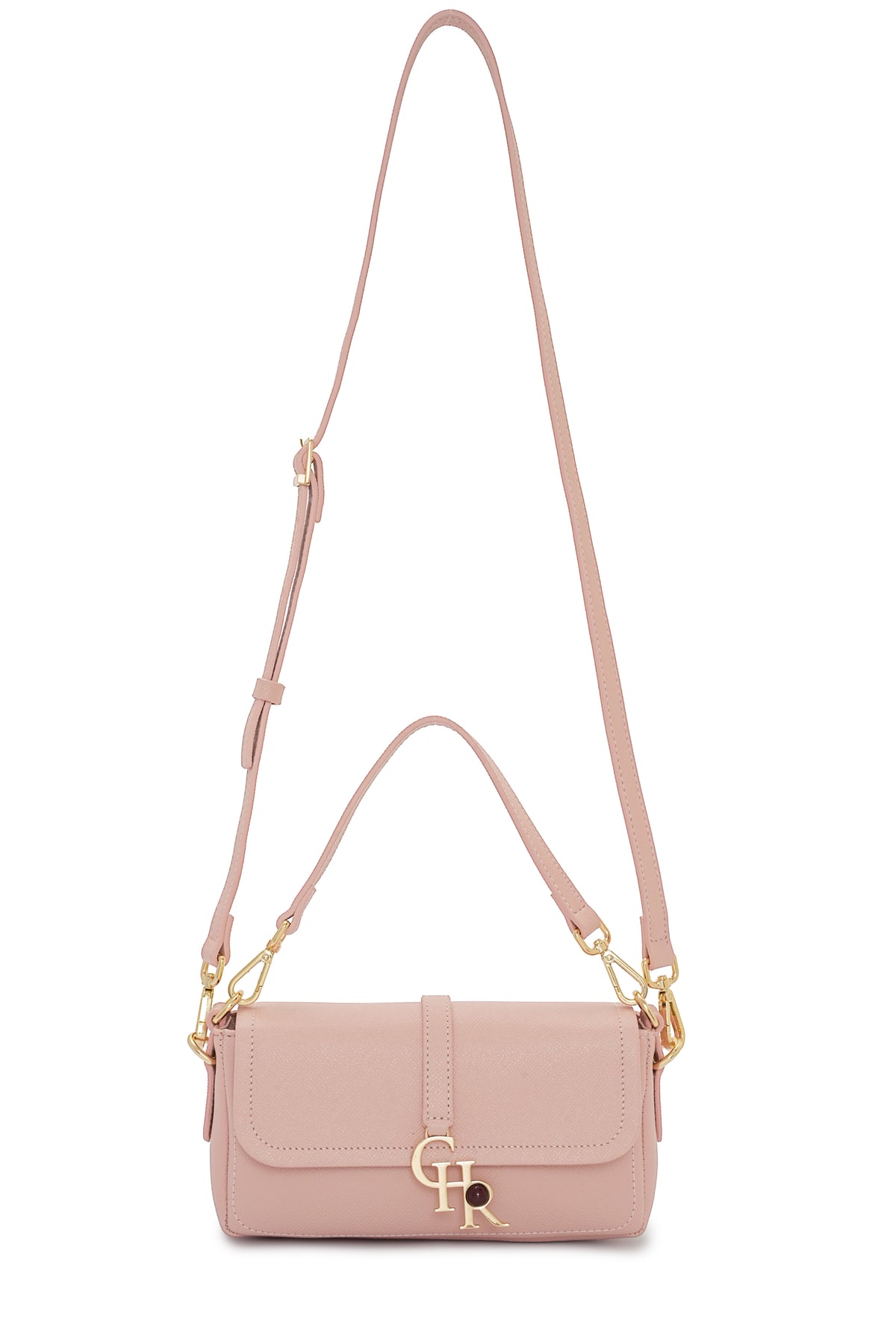 Stella - Pink Vegan Leather Mini Shoulder Bag